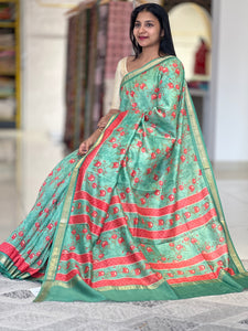 Floral Printed Pattern Chanderi Saree | LP168