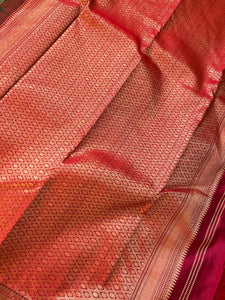 Golden Zari Woven Handloom Kanchipuram Saree | OM214