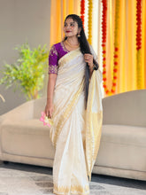 Traditional Tissue Weaving Patterned Semi Silk Saree | SSN177