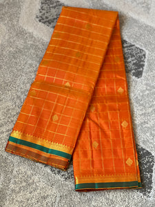 Kolam Designed Handloom Kanchipuram Saree | OM202