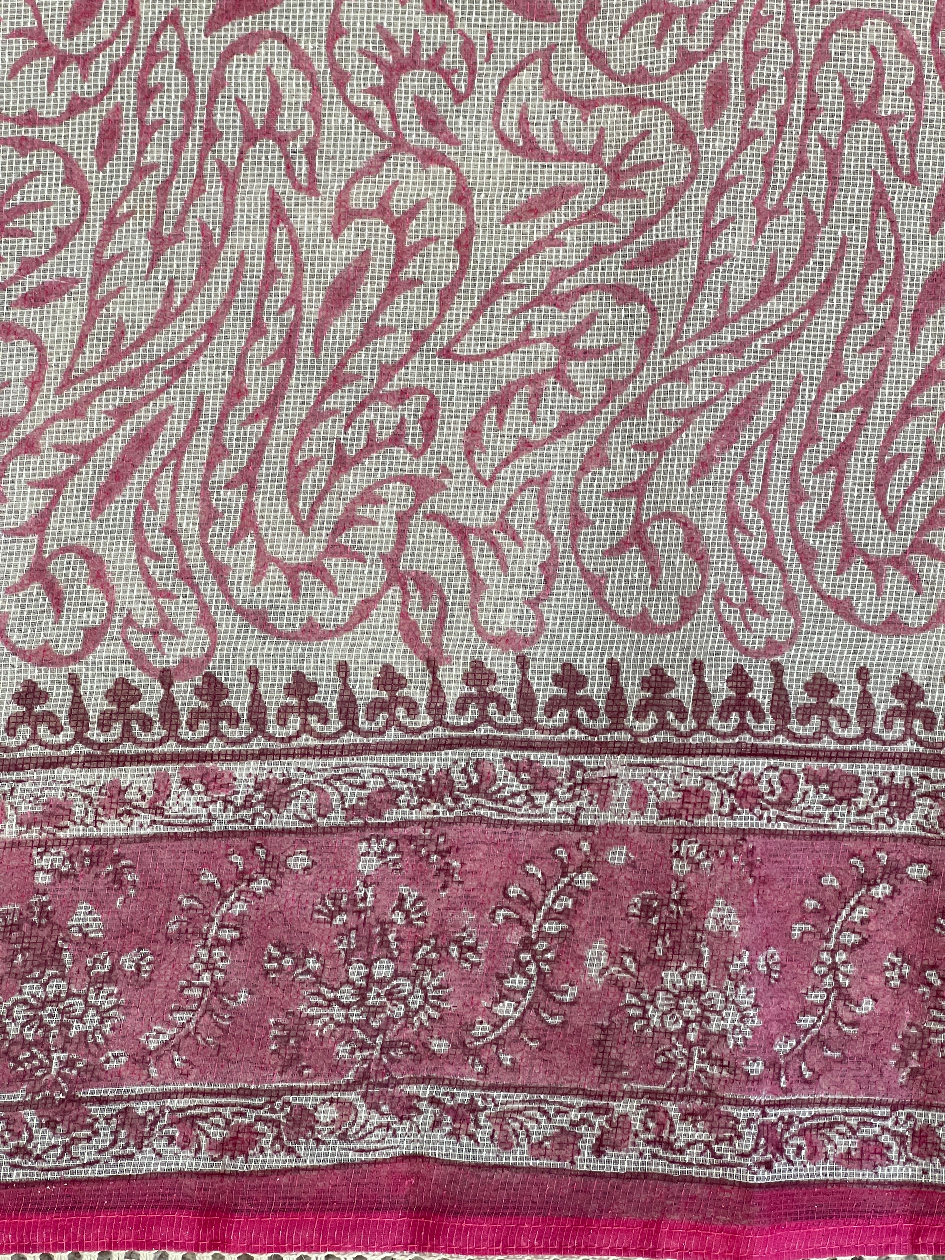 Floral Embroidery Tepchi Kota Saree | PF1185