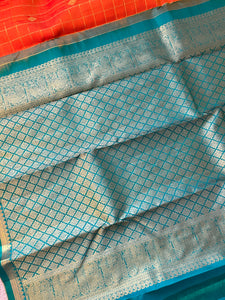 Kolam Designed Handloom Kanchipuram Saree | OM202