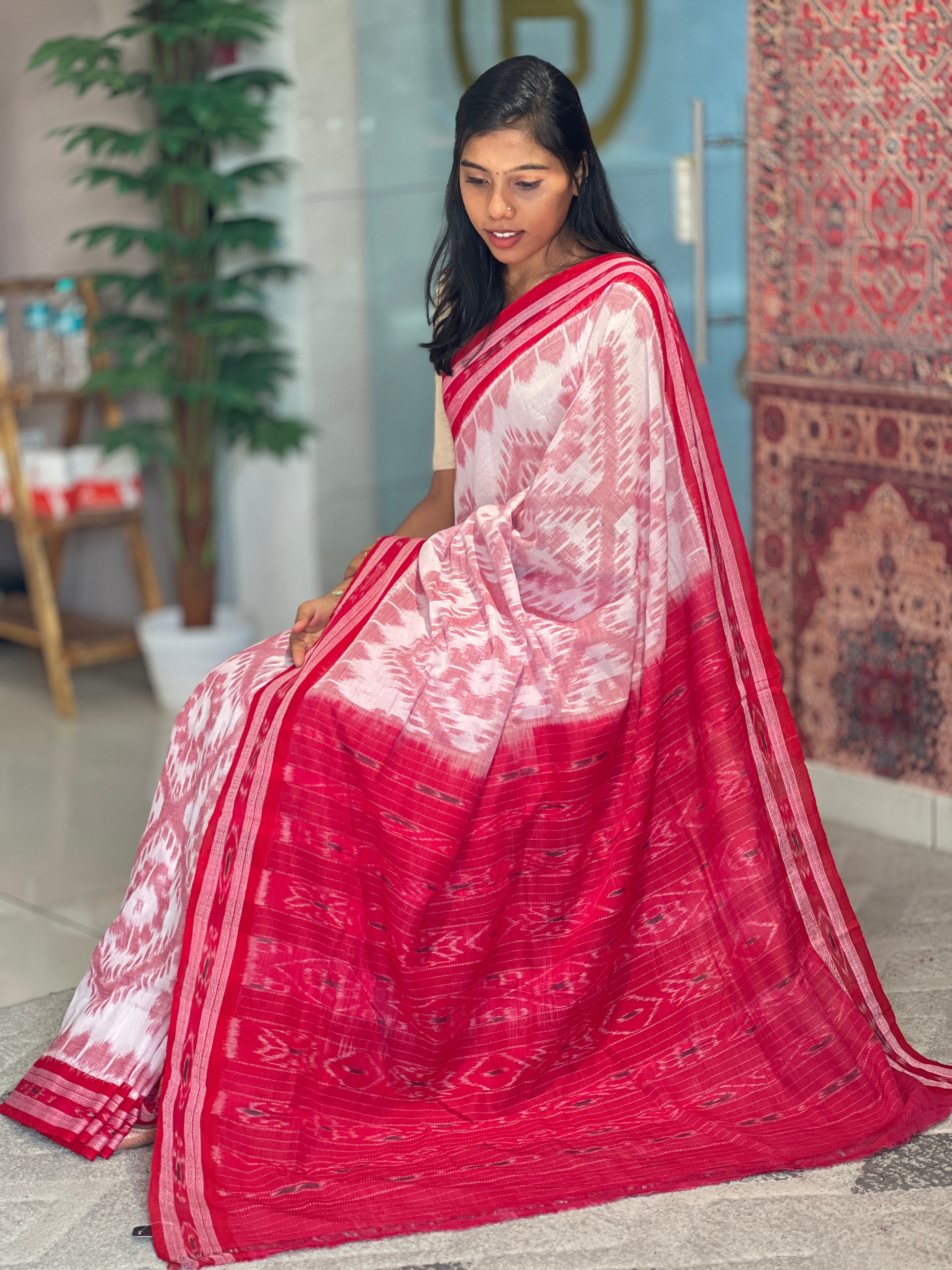 Pochampalli Weaving Patterned Cotton Saree | AYD130