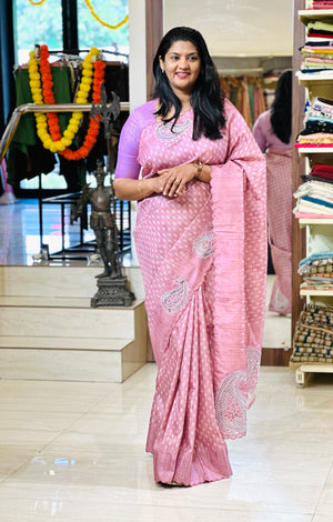 Digital Print With Paisley Twine Cut Work Detailed Semi Tussar Saree | TC429