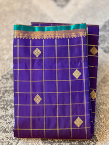 Kolam Designed Handloom Kanchipuram Saree | OM203