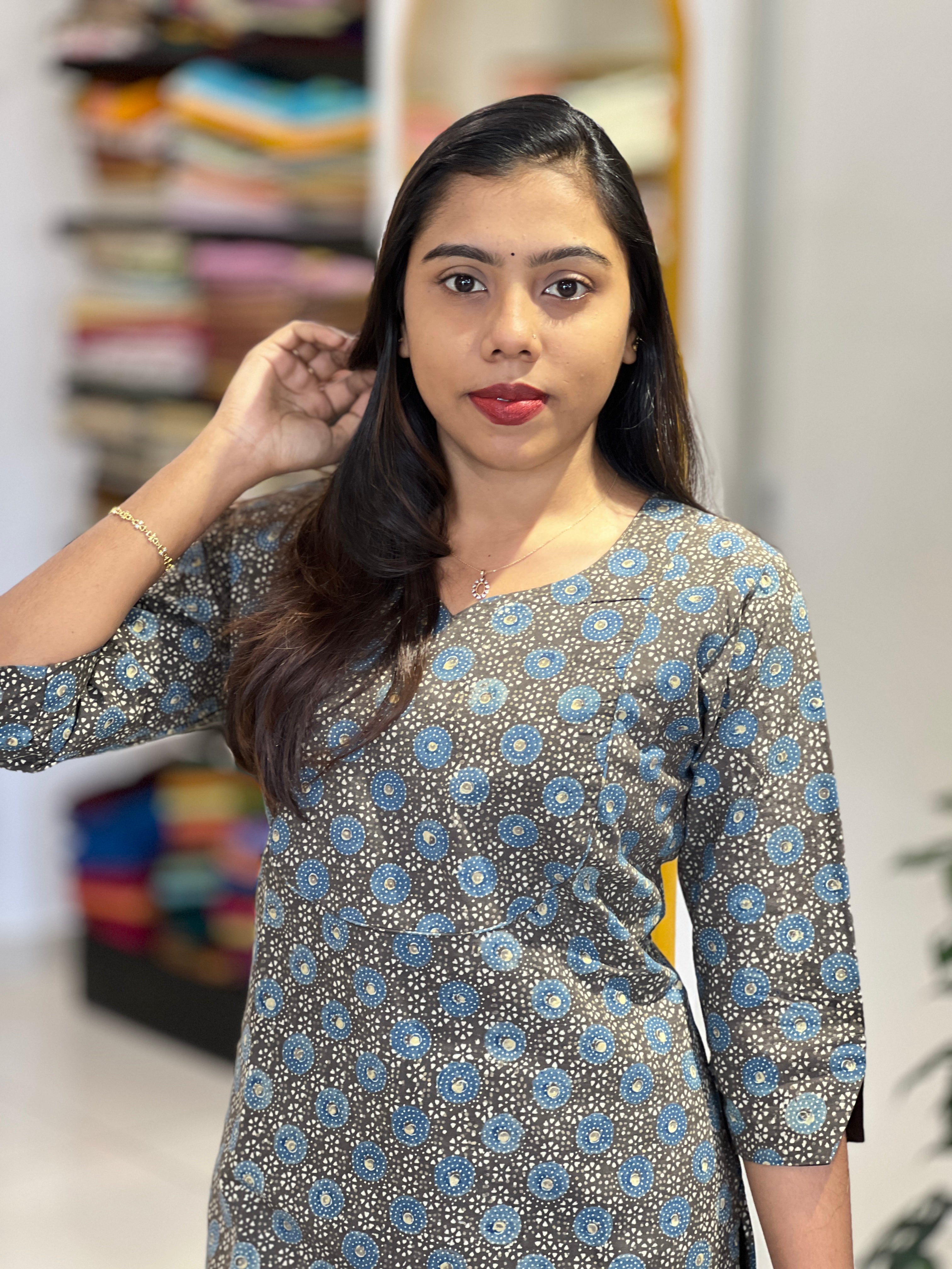 Printed Cotton Kurta | RMLA158