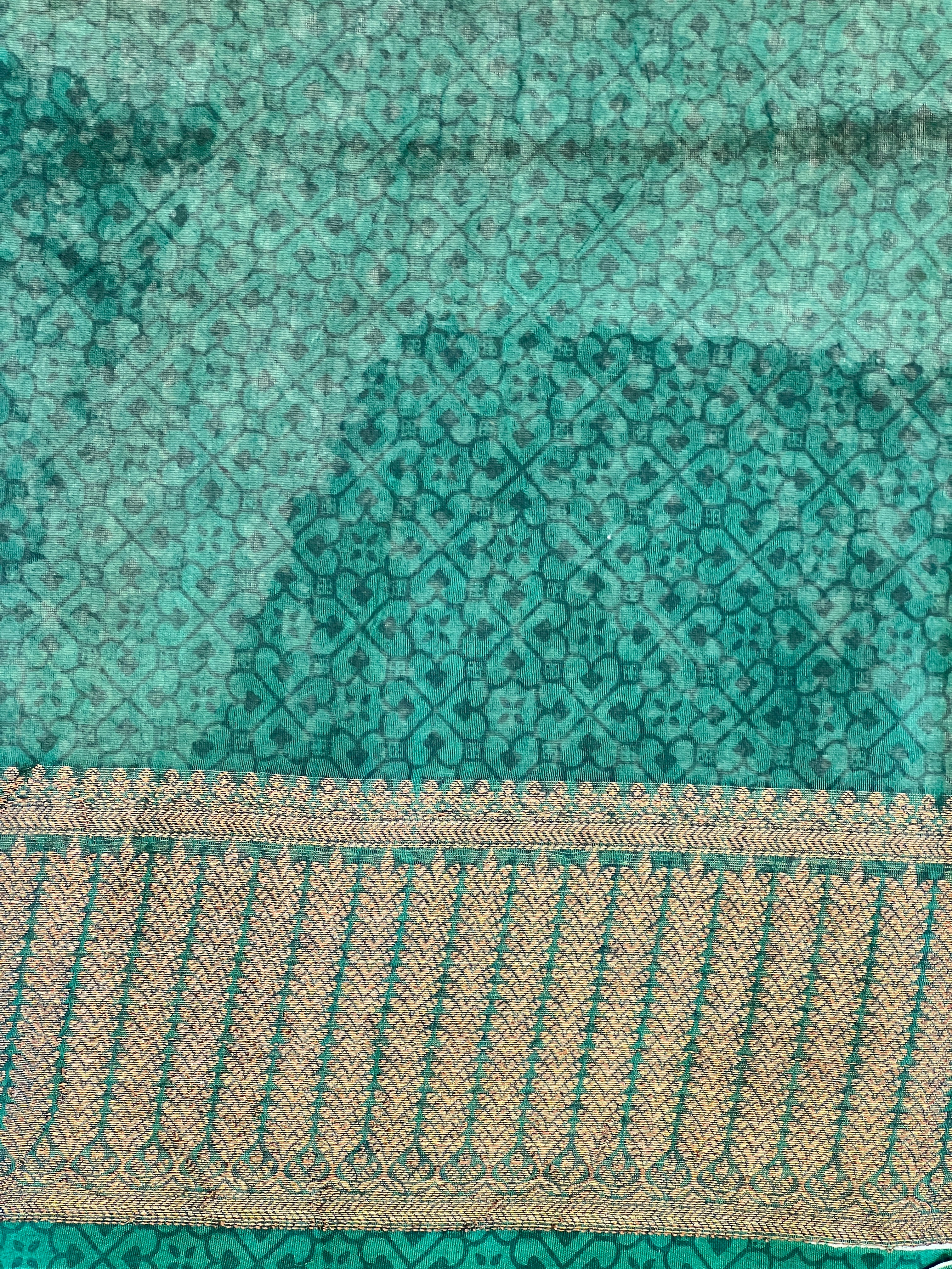 Dot Print Patterned Chanderi Saree | RGD940R
