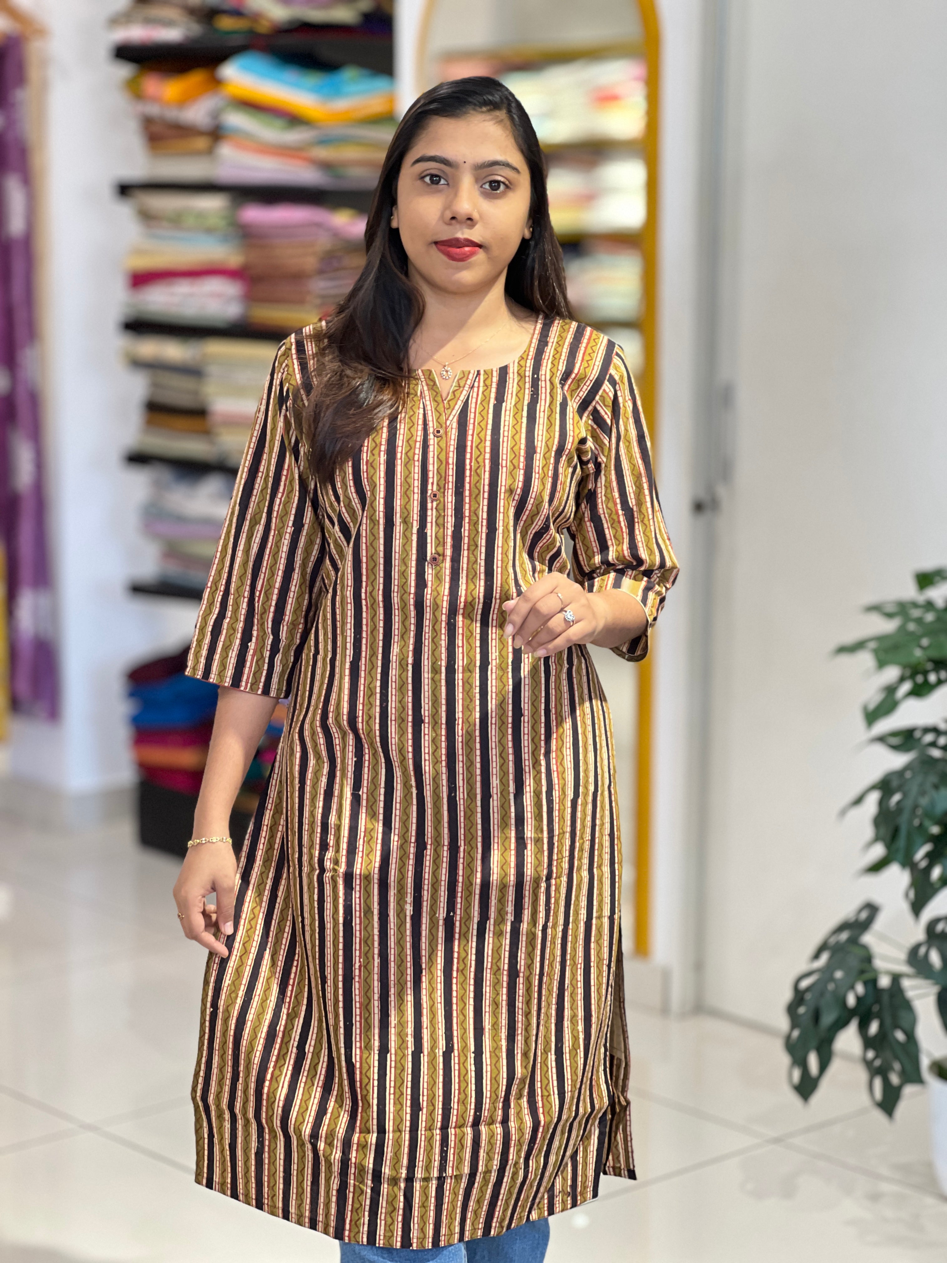 Printed Cotton Kurta | RMLA185