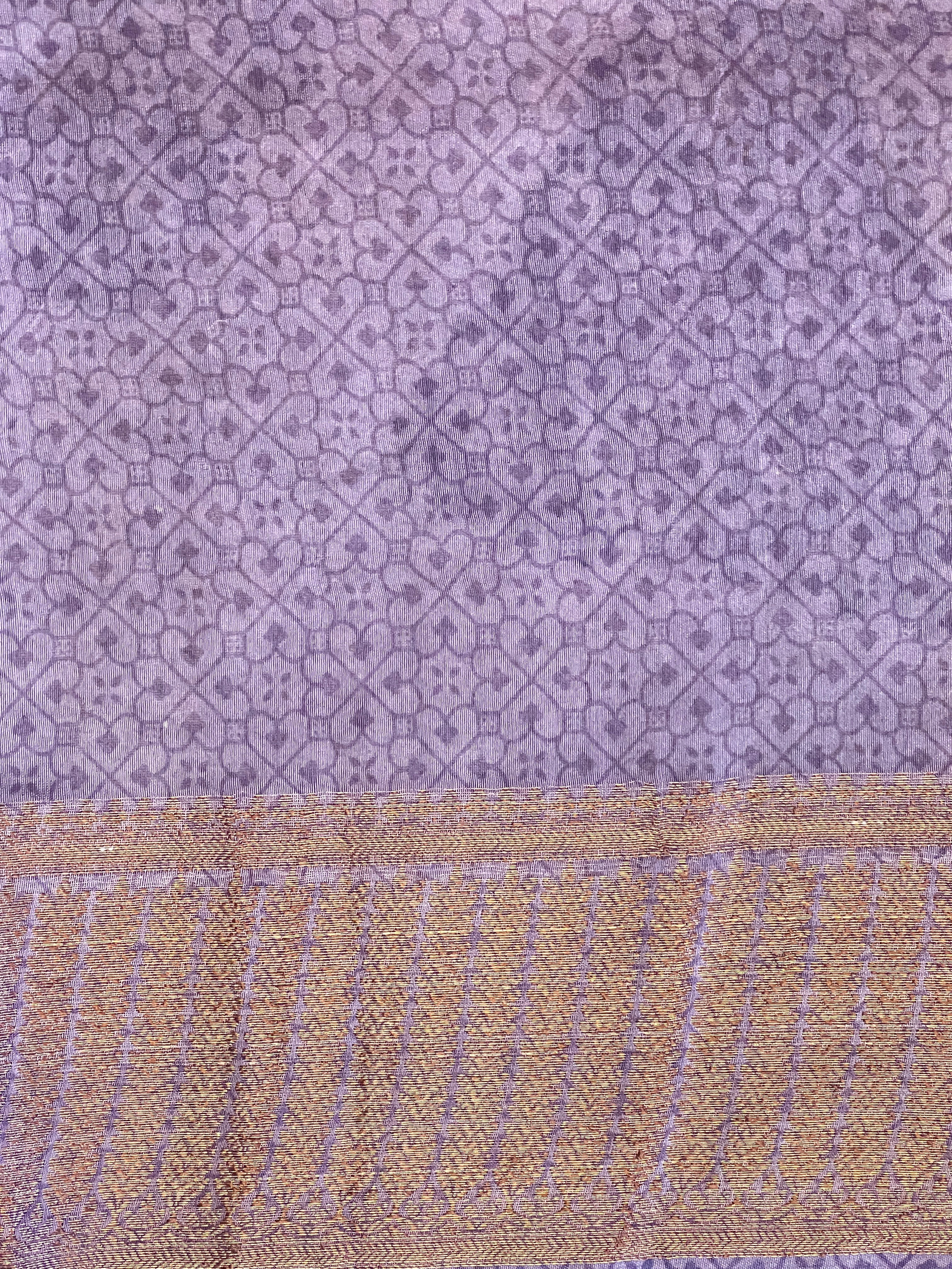 Dot Print Patterned Chanderi Saree | RGD941R