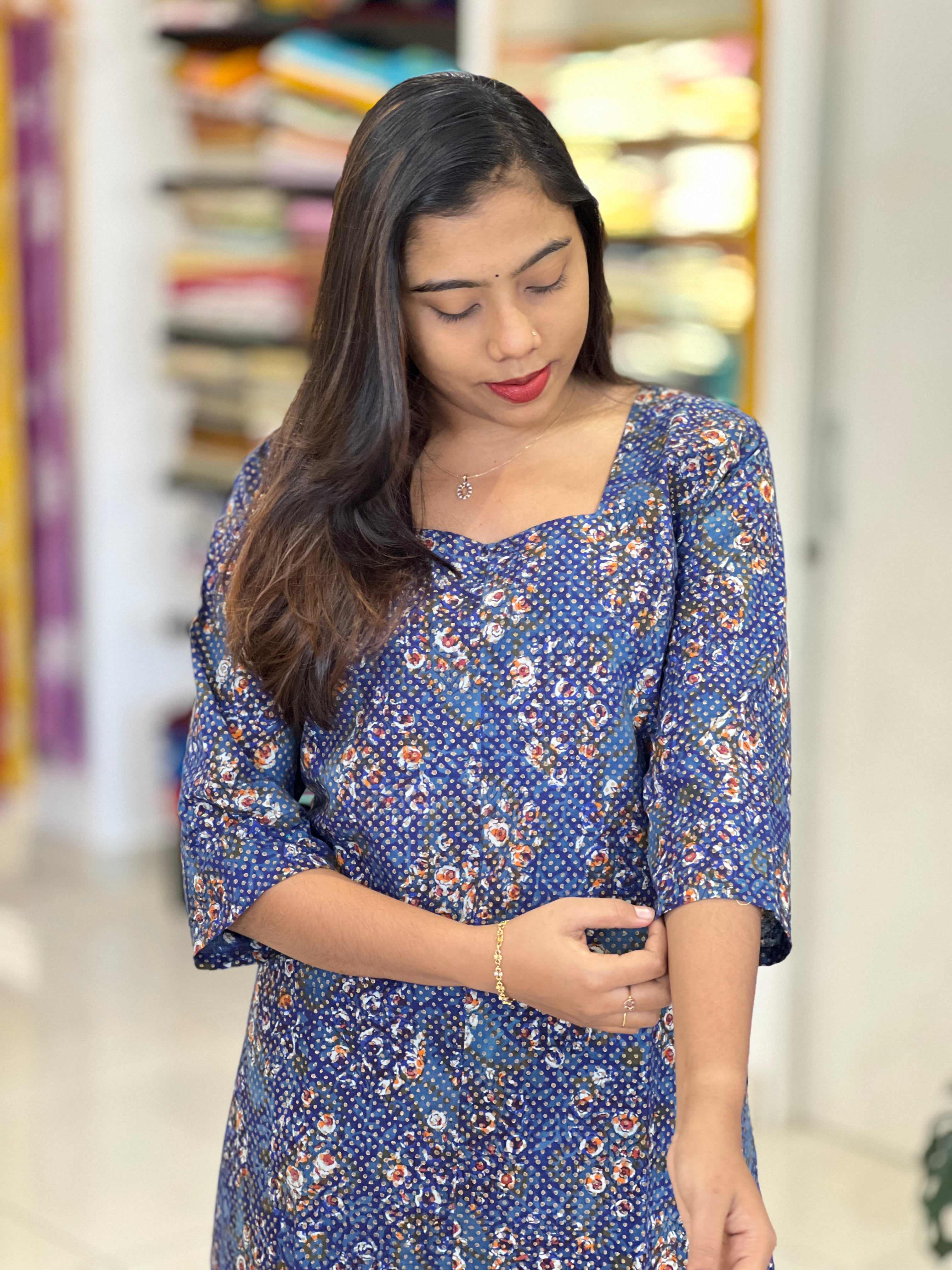 Printed Cotton Kurta | RMLA136