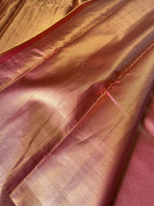 Handloom Diagonal Patterned Kanchipuram Saree | OM229