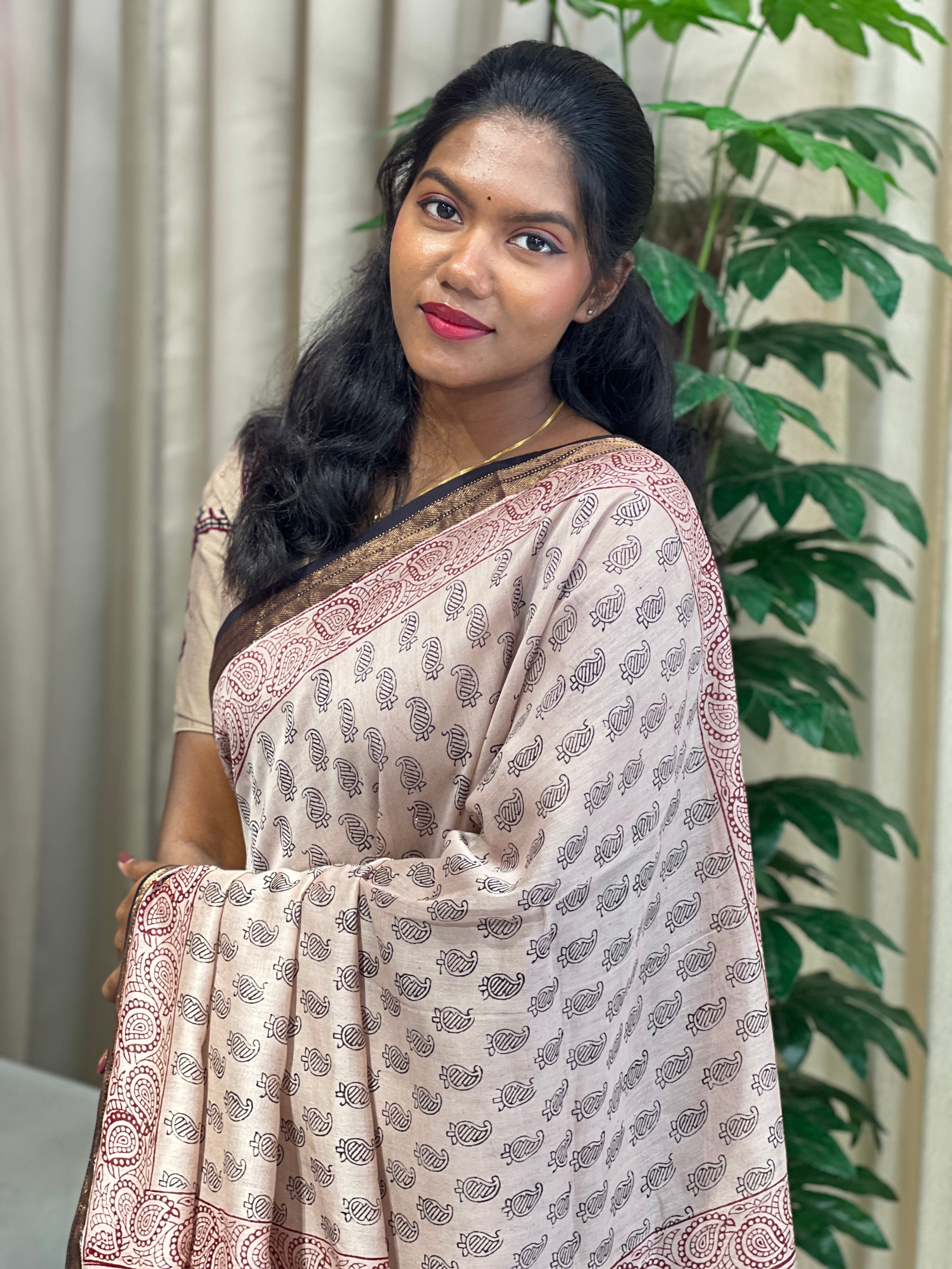 Mangalgiri Border Detailed Chanderi Saree | SVF194