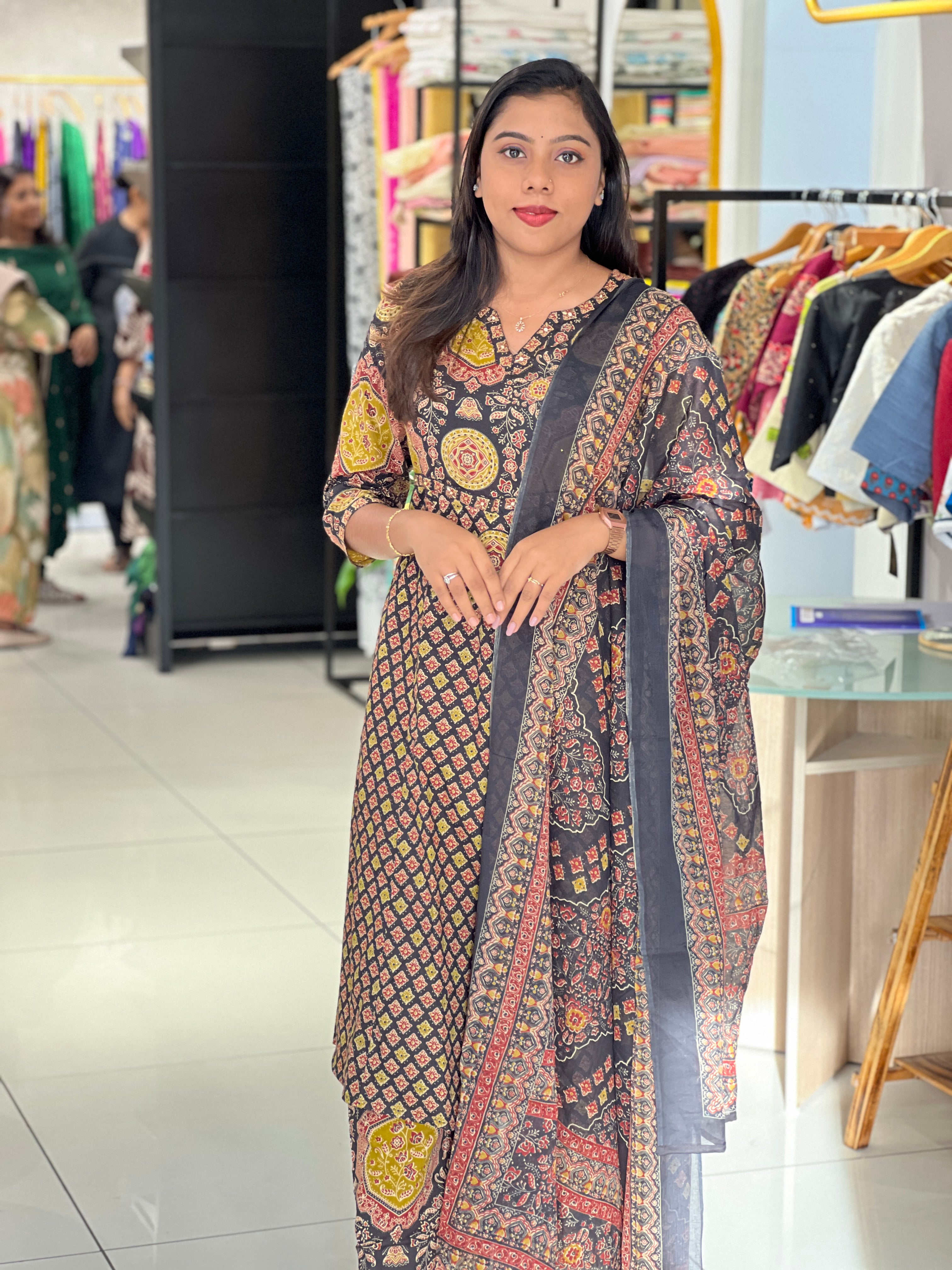 Printed Pattern Cotton Kurta Set | NCF351