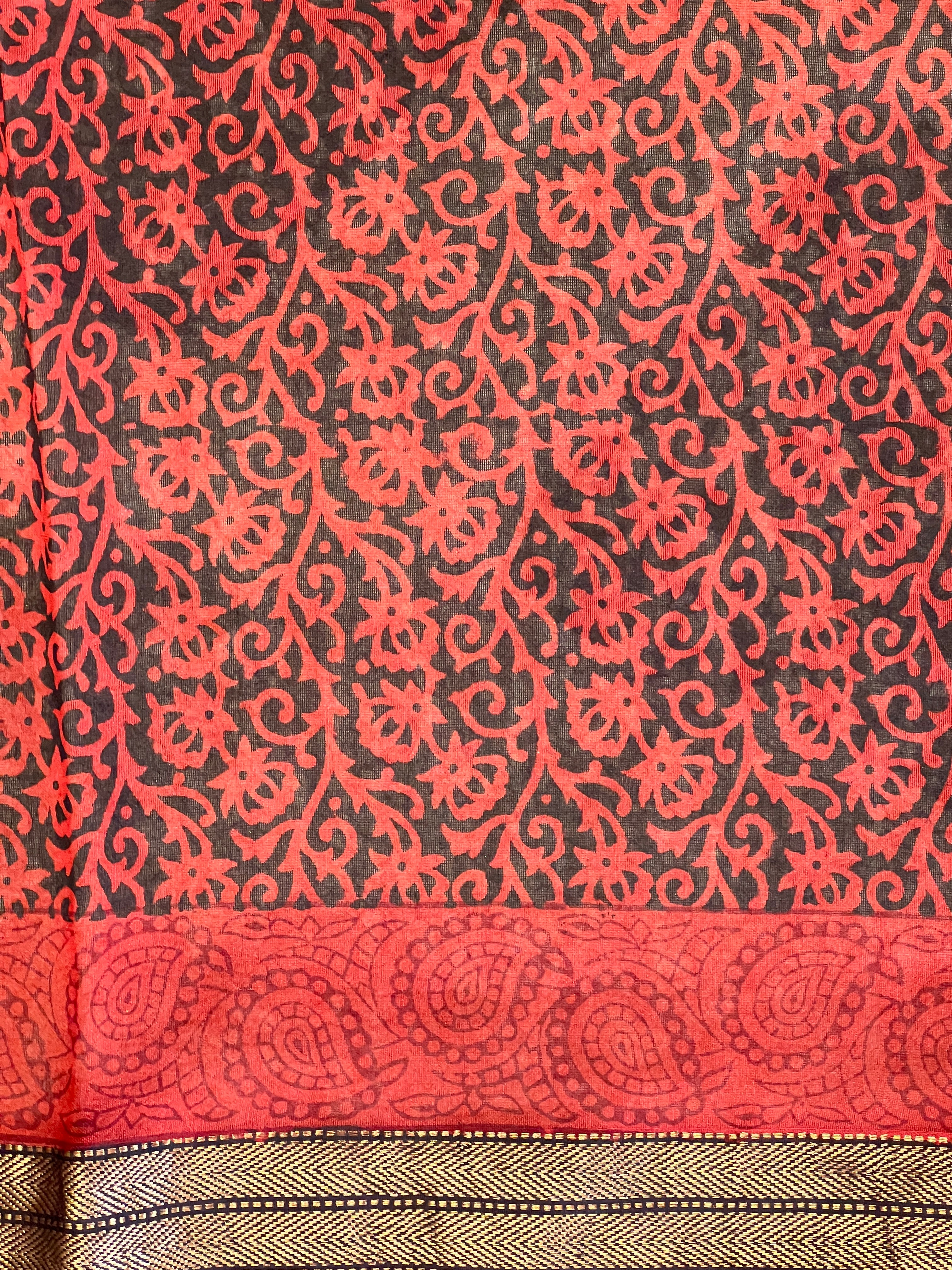 Mangalgiri Border Detailed Chanderi Silk Saree | SVF203