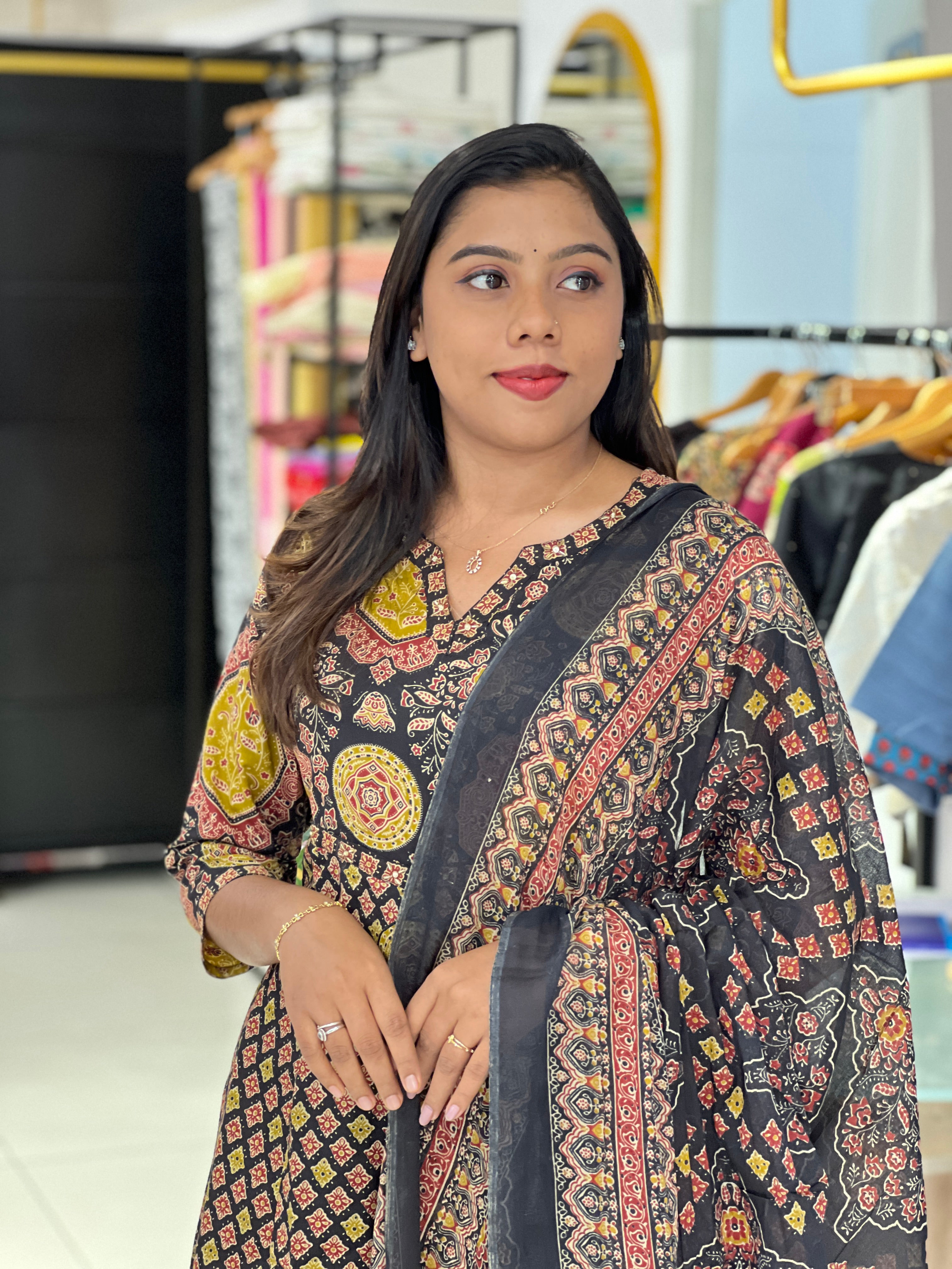 Printed Pattern Cotton Kurta Set | NCF351