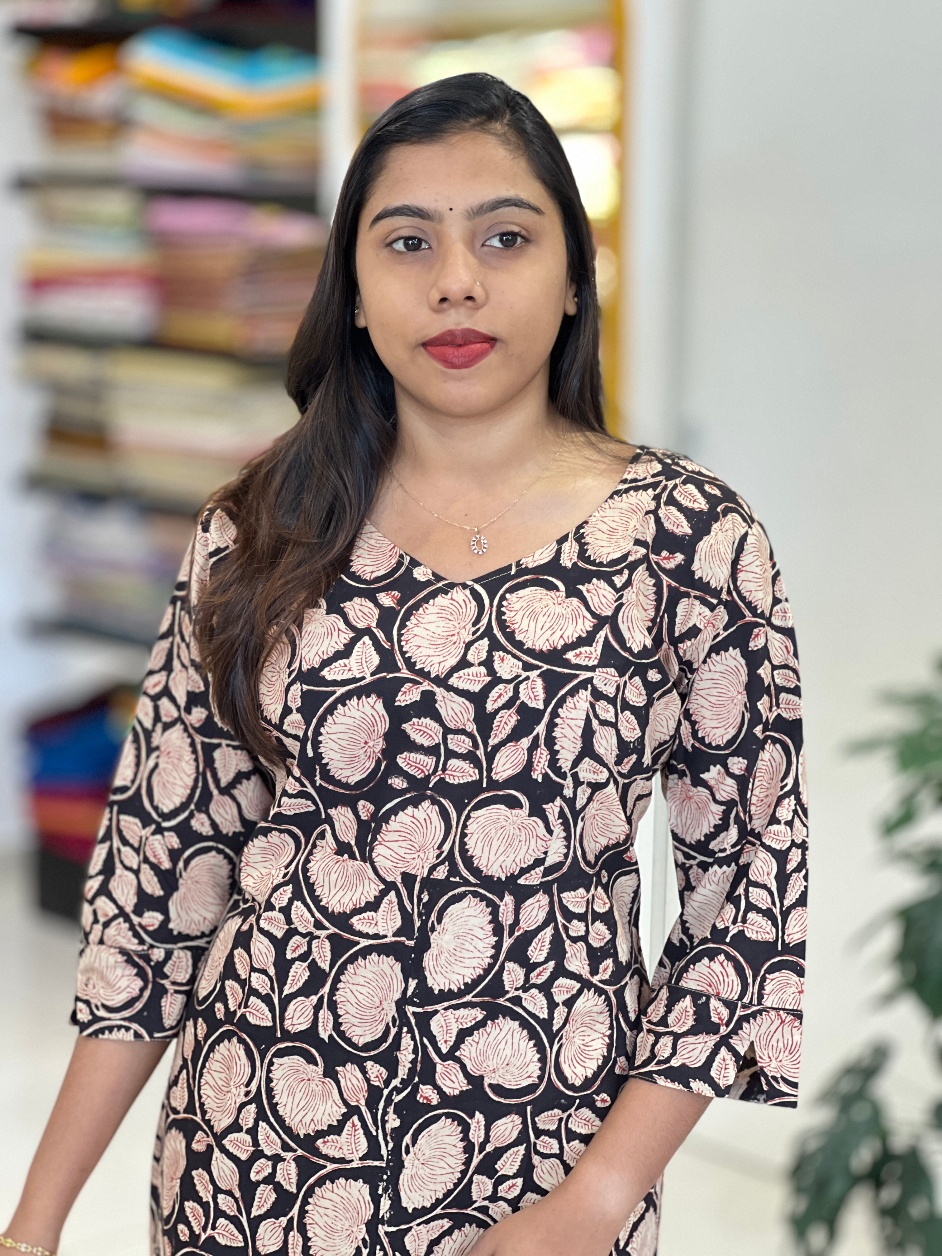 Floral Printed Cotton Kurta | RMLA139