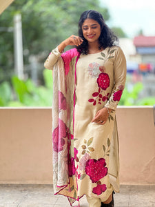 Pitai Worked Muslin Finish Kurta Set | FW176