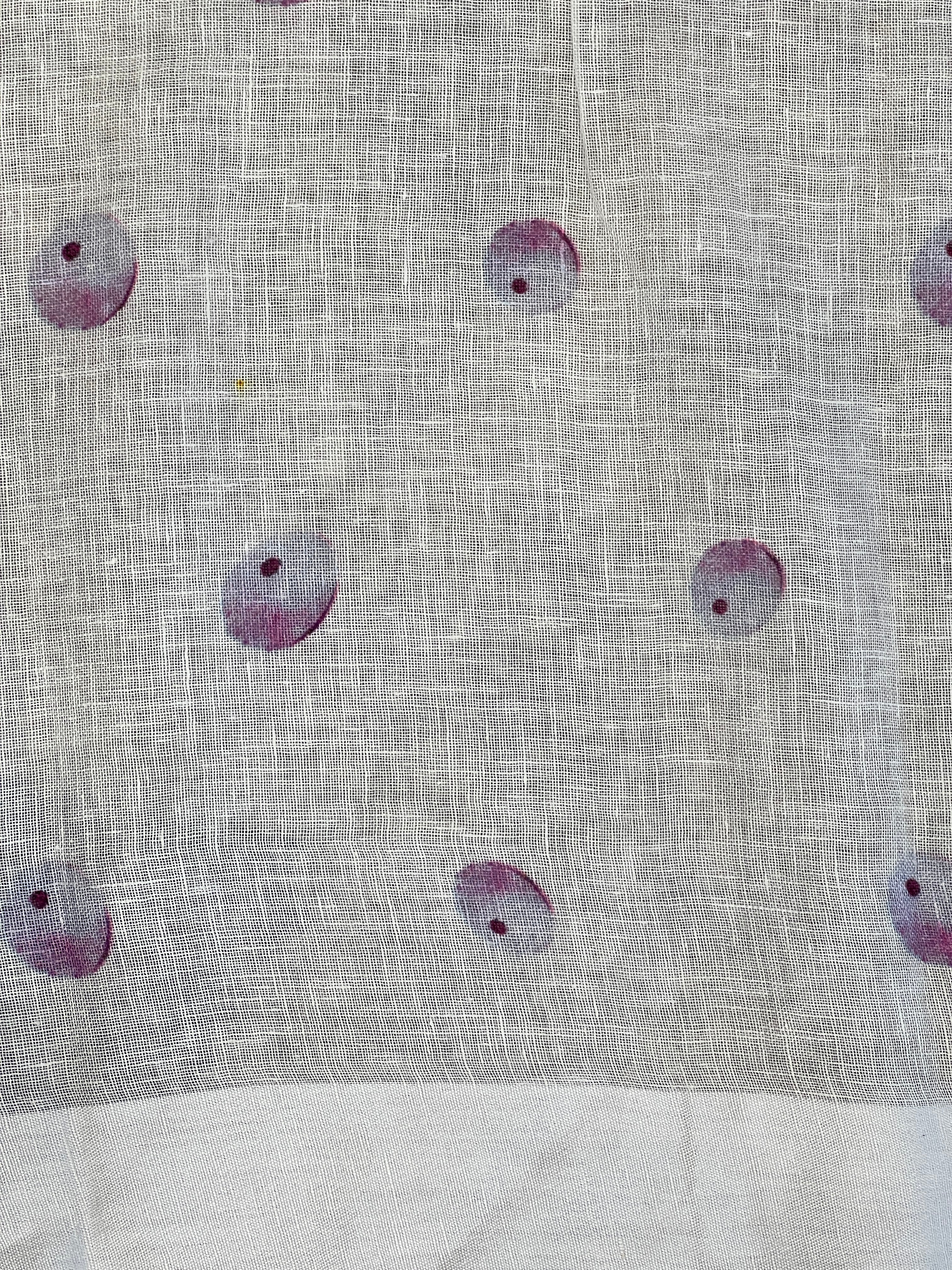 Floral Digital Printed Pure Linen Saree | MR441