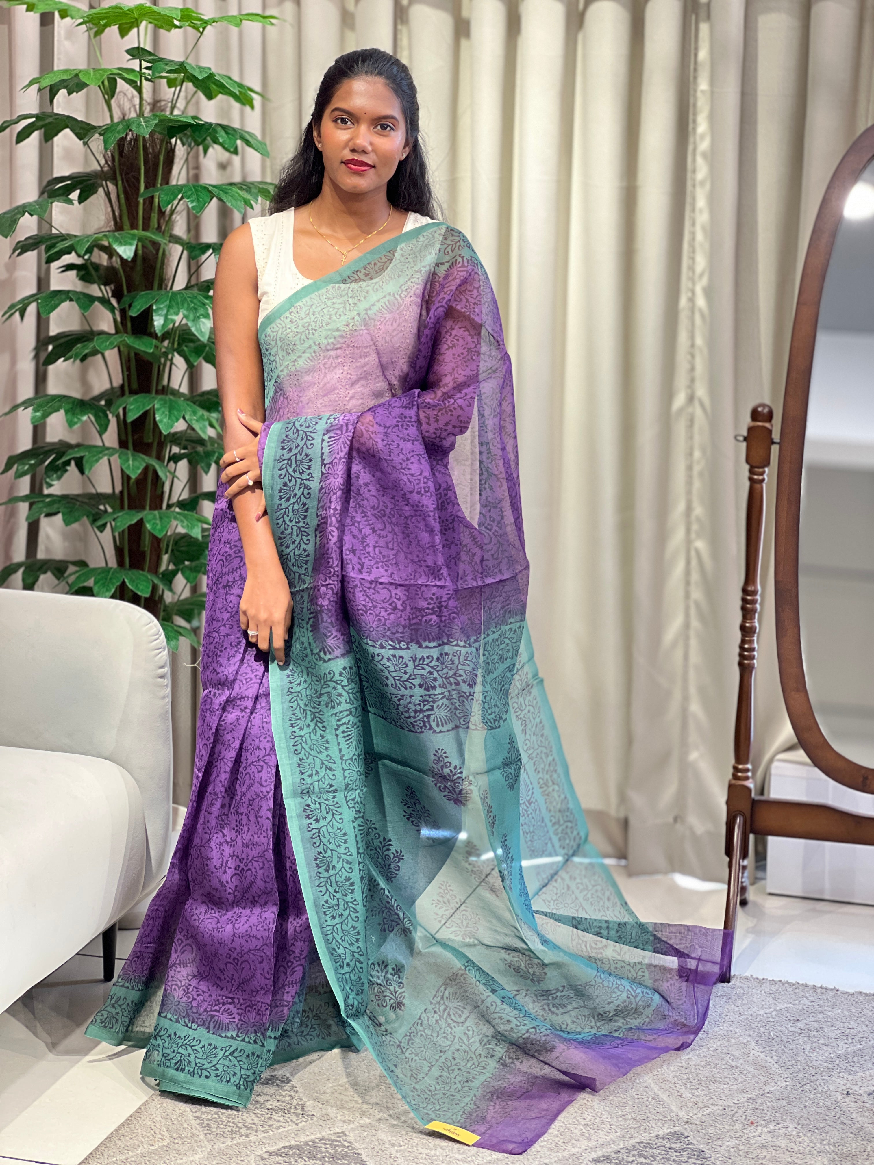 Printed Super Net Kota Saree | SF1312