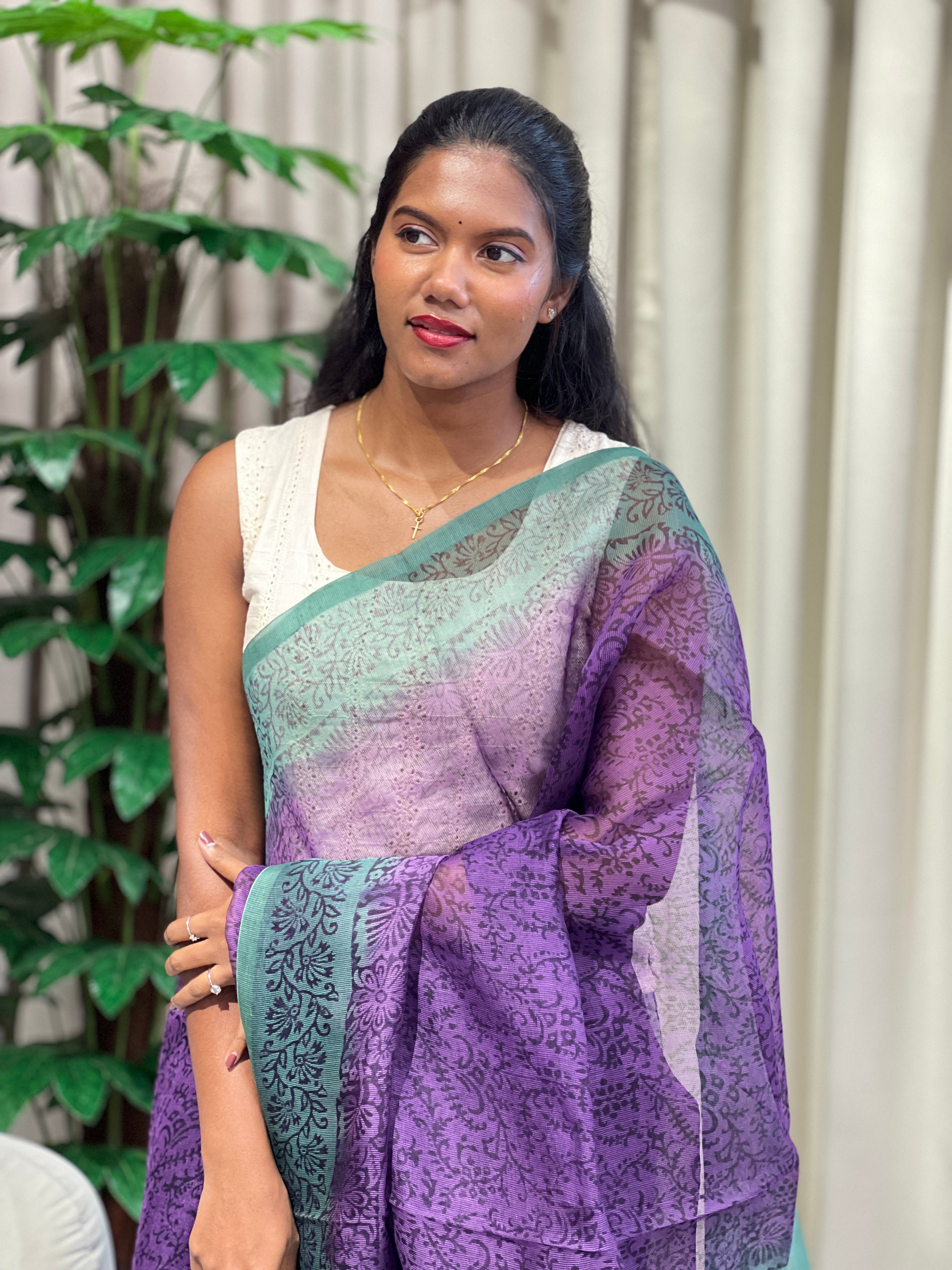 Printed Super Net Kota Saree | SF1312