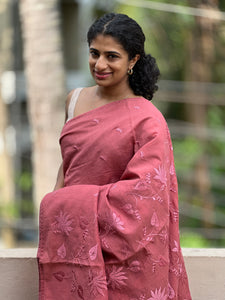 Computerized Machine Embroidery Semi Silk Saree | ACT971