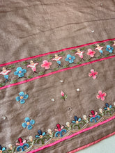 Hand Embroidery Desi Tussar Saree | RGD267