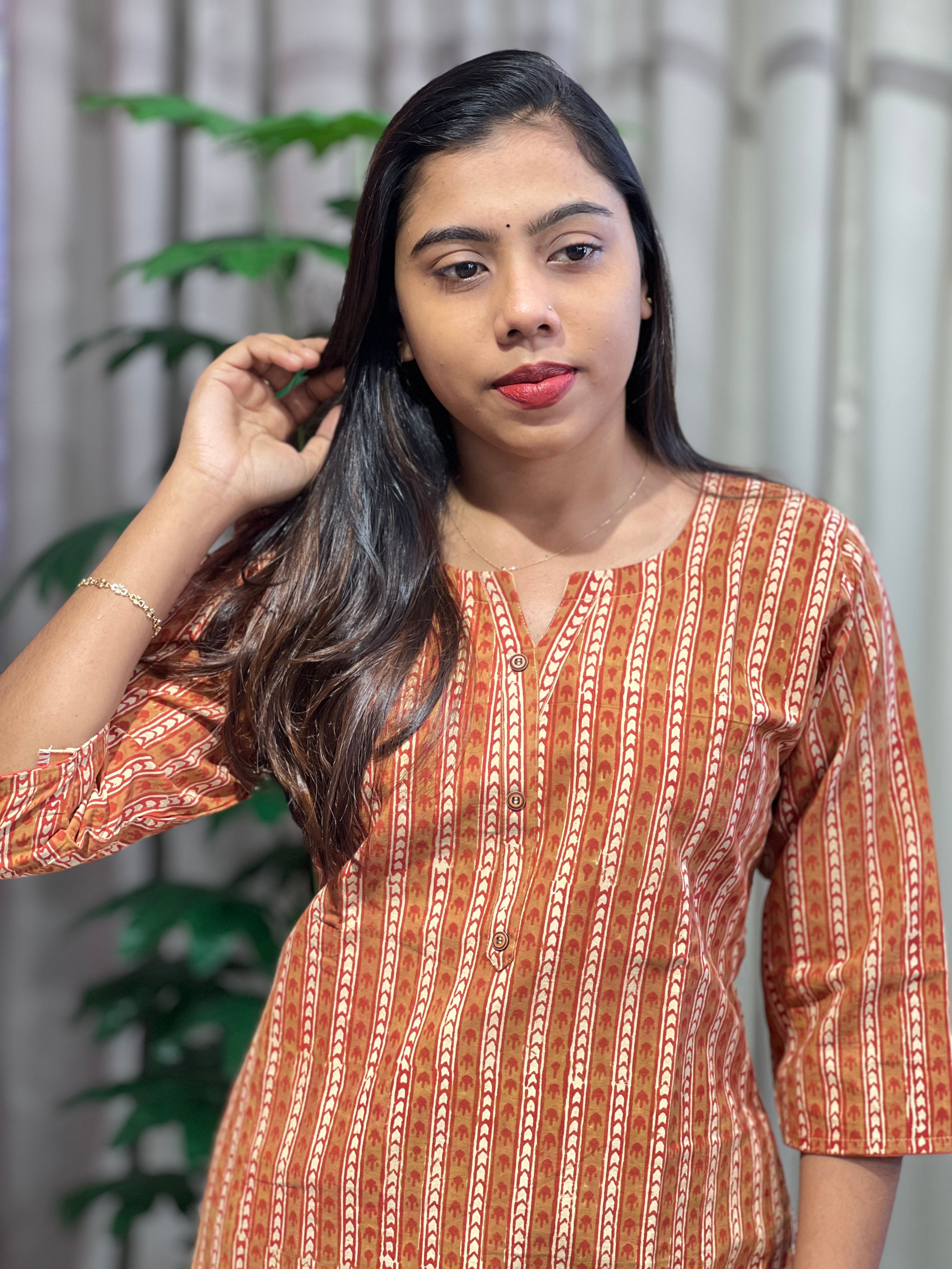 Printed Cotton Kurta | RMLA197