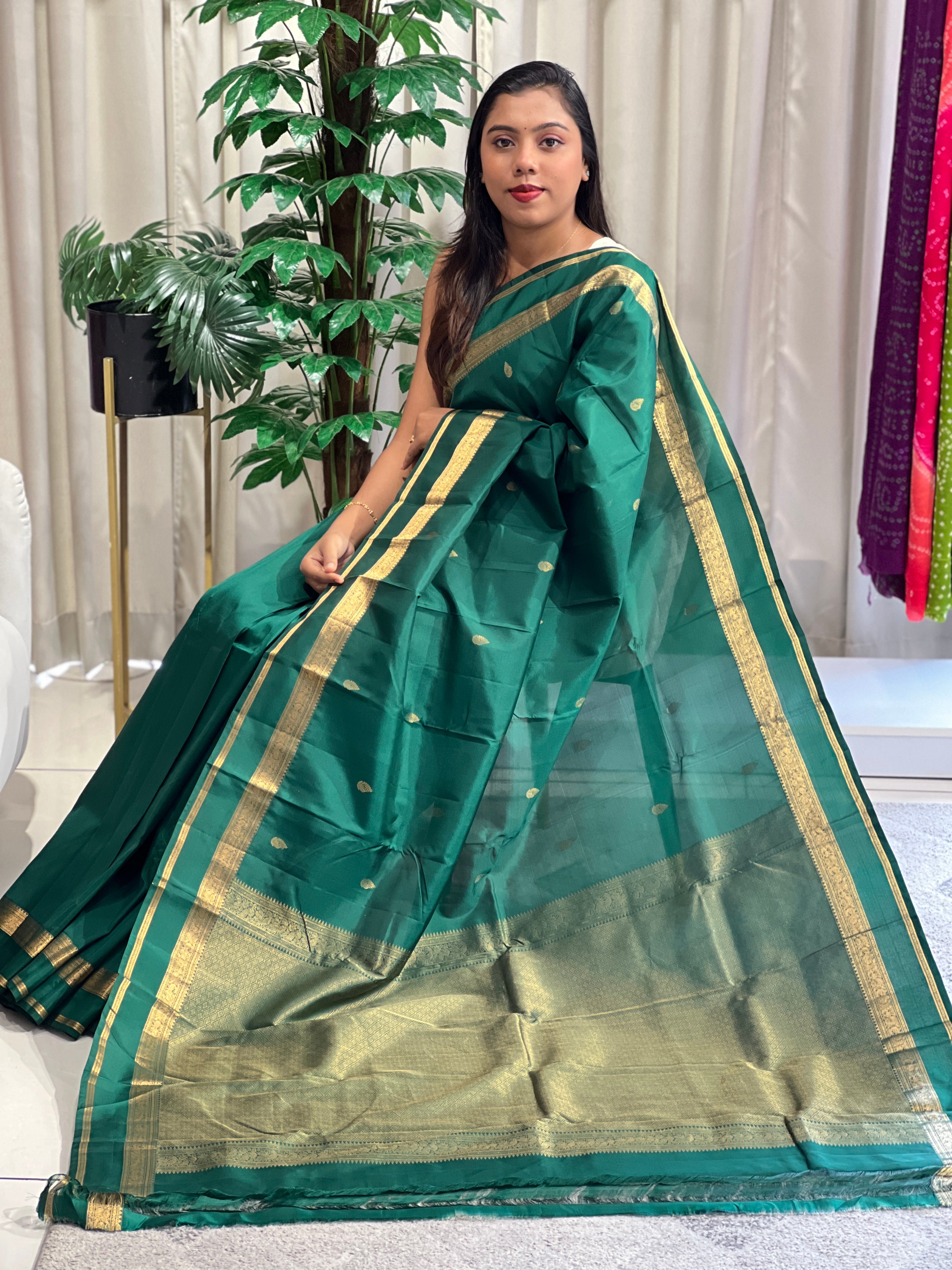 Gold Zari Buta Soft Silk Saree | KSO128