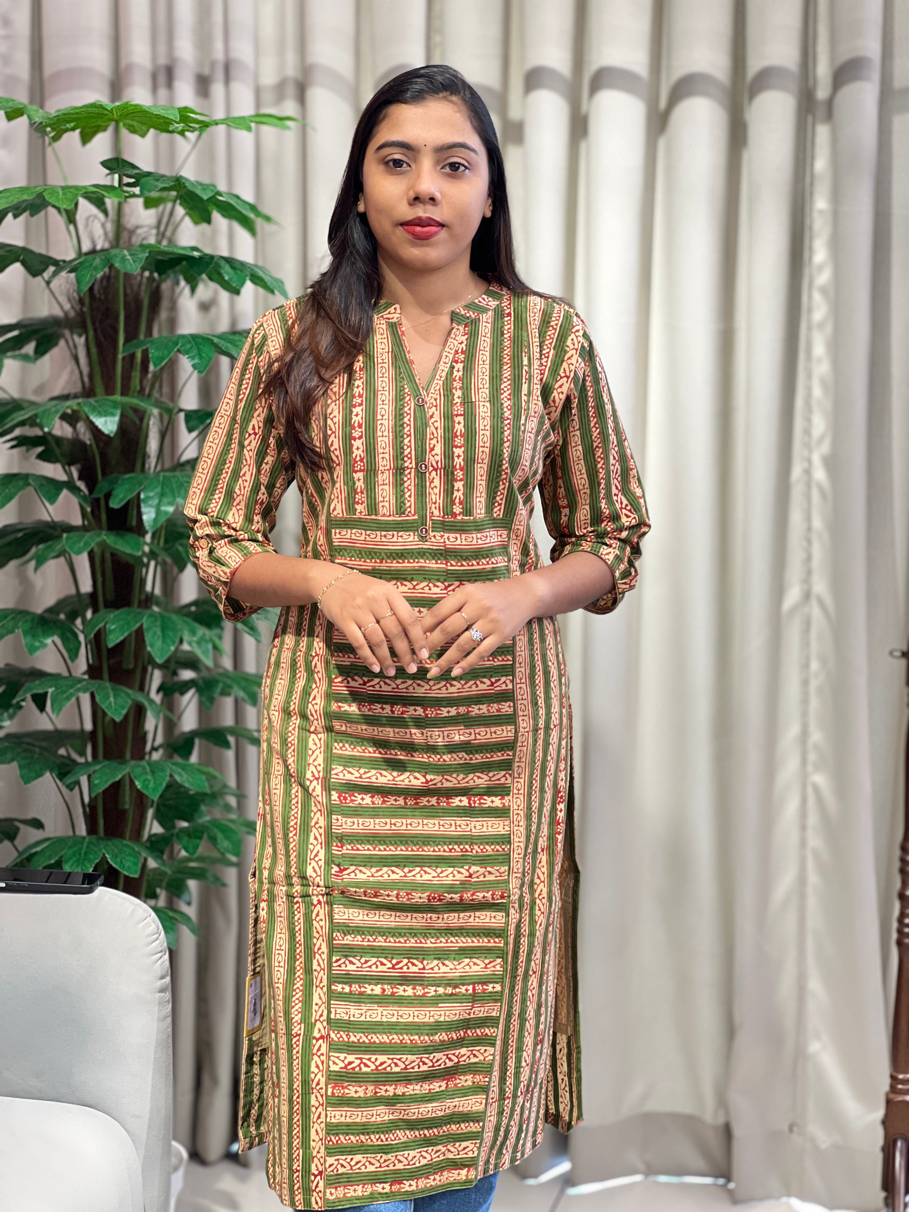 Printed Cotton Kurta | RMLA121