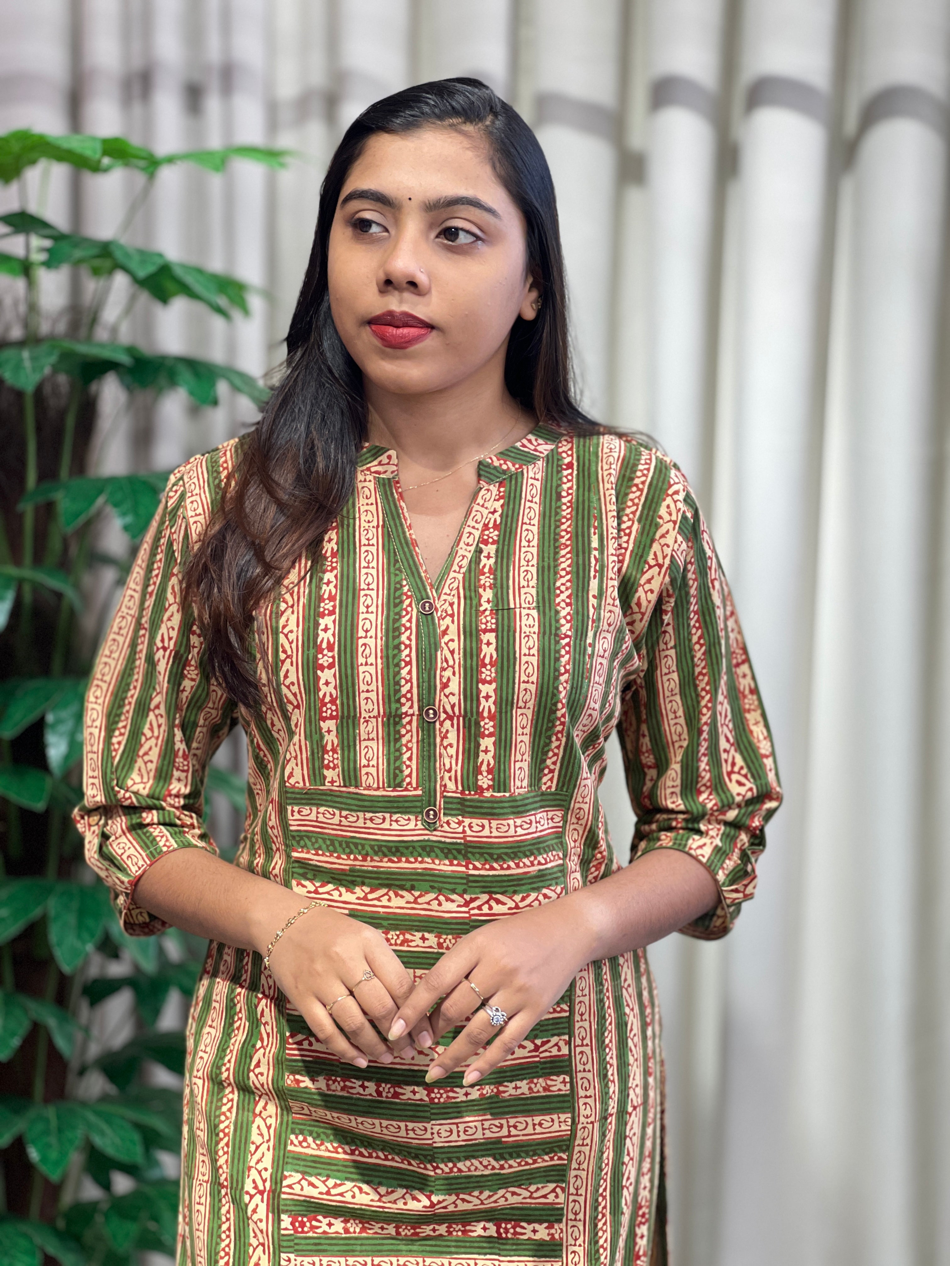 Printed Cotton Kurta | RMLA121