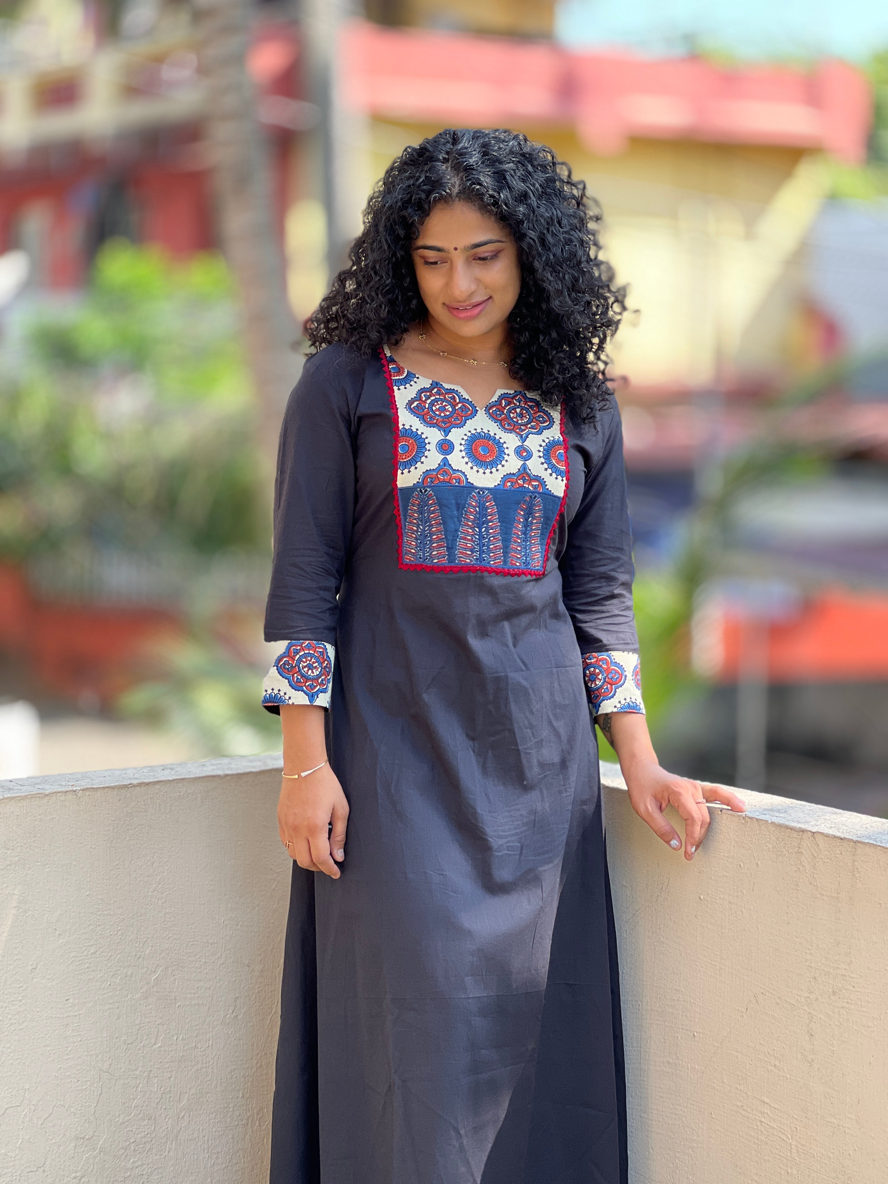 Ajrak Designed Mul Cotton Kurta Material | DN541