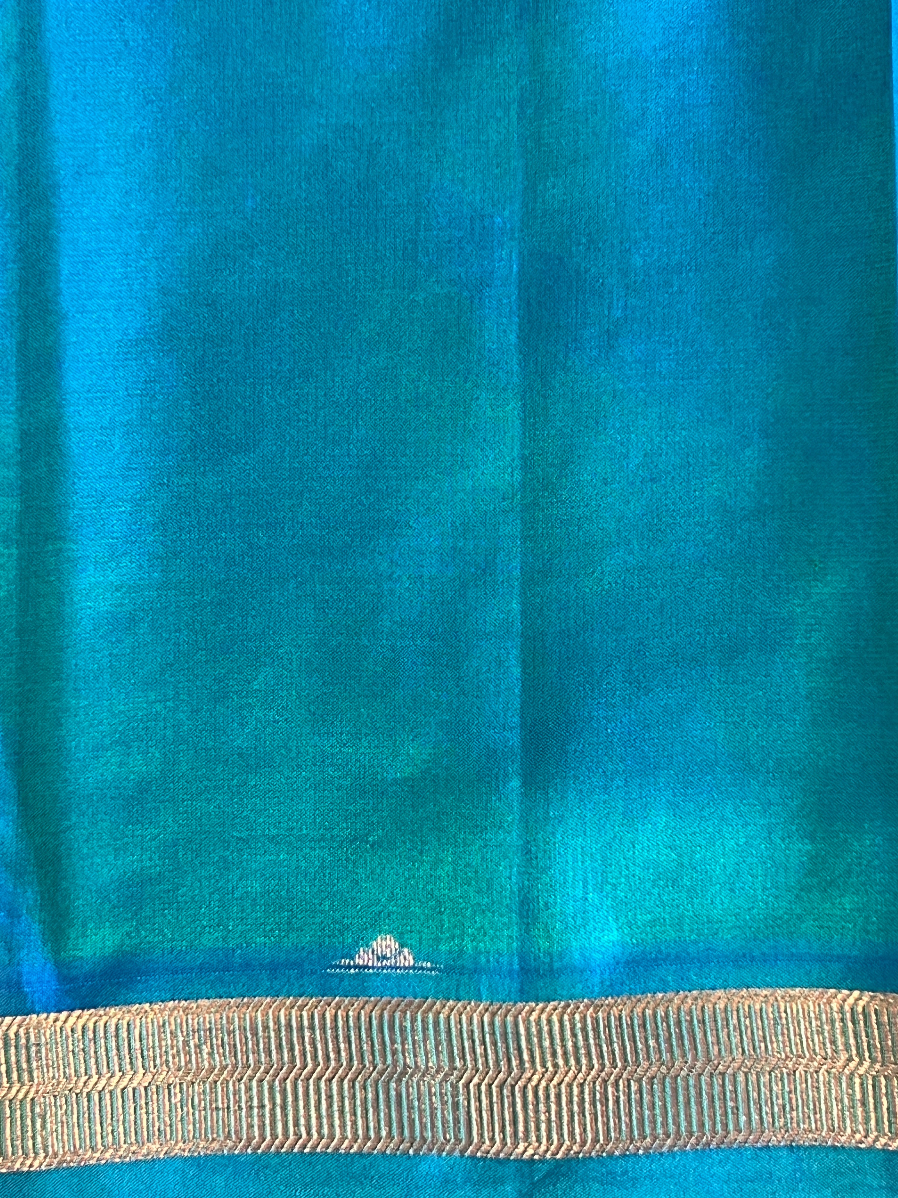 Golden Zari Buta Woven Soft Silk Saree | RMR129