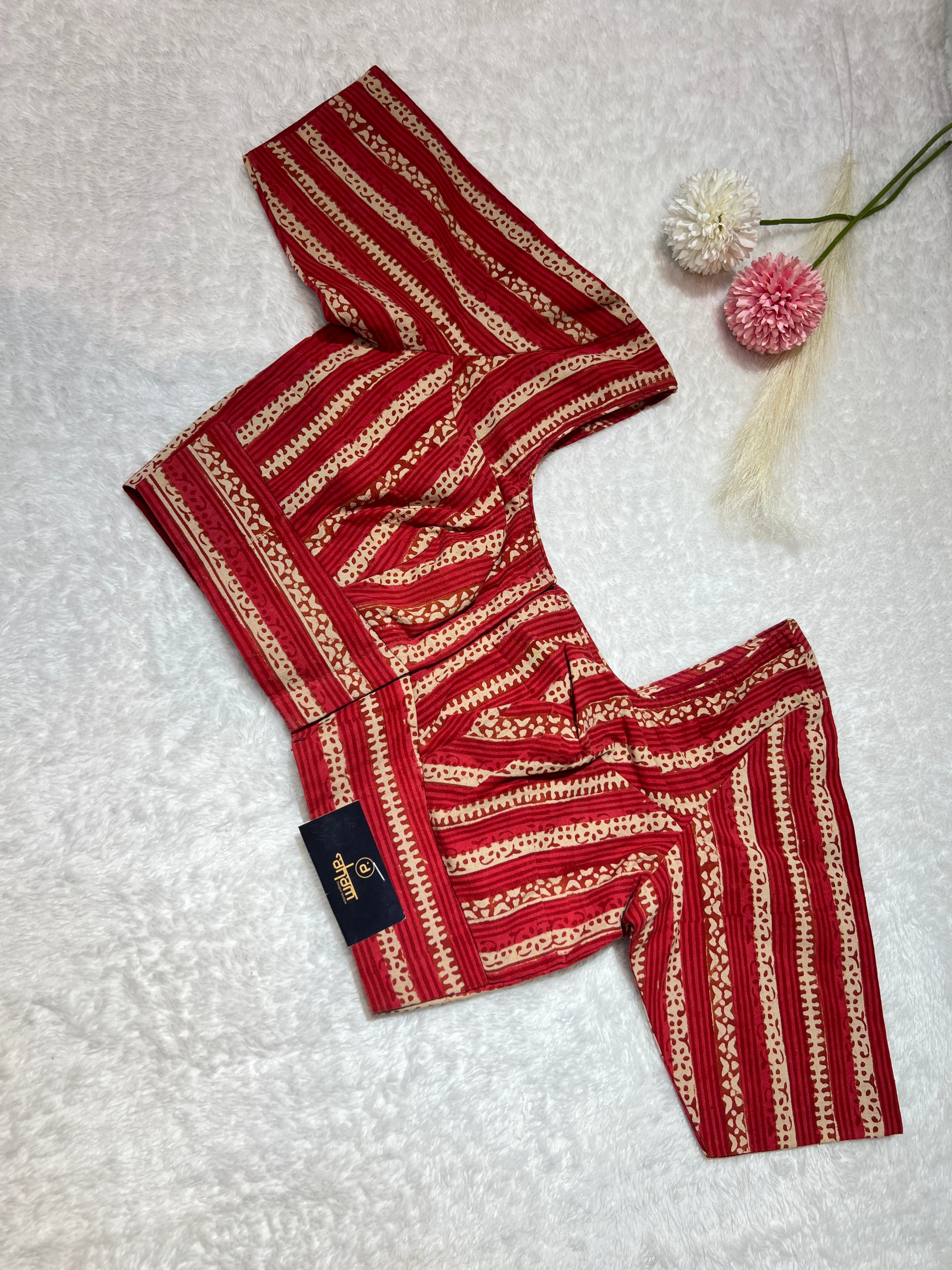 Block Printed Cotton Stitched Blouse | DNB164