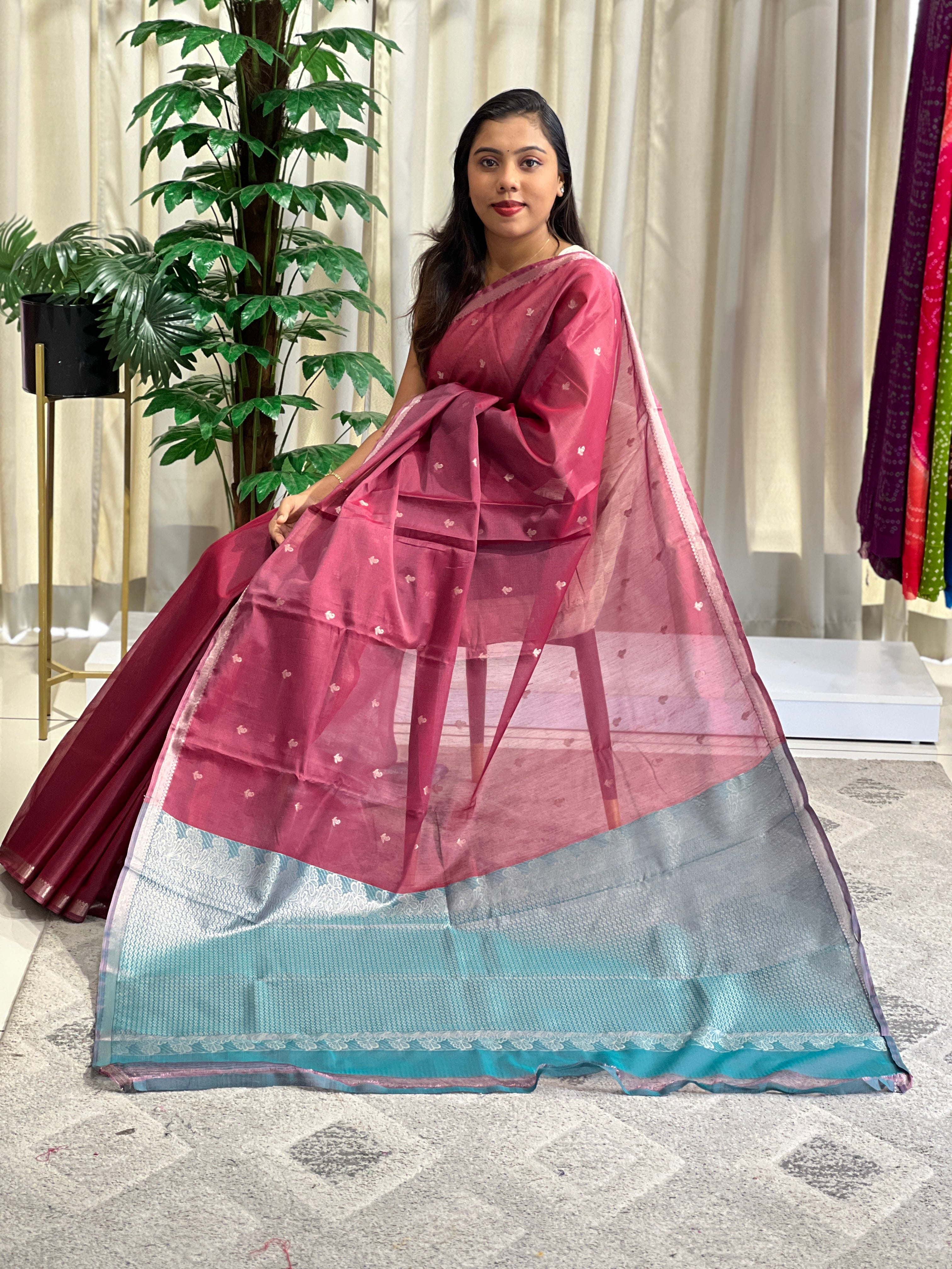 Zari Weaved Silk Cotton Saree | JAT124