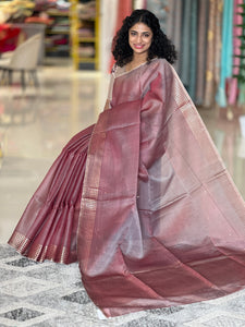 Sequence Weaved Tussar Organza Saree | RGD273