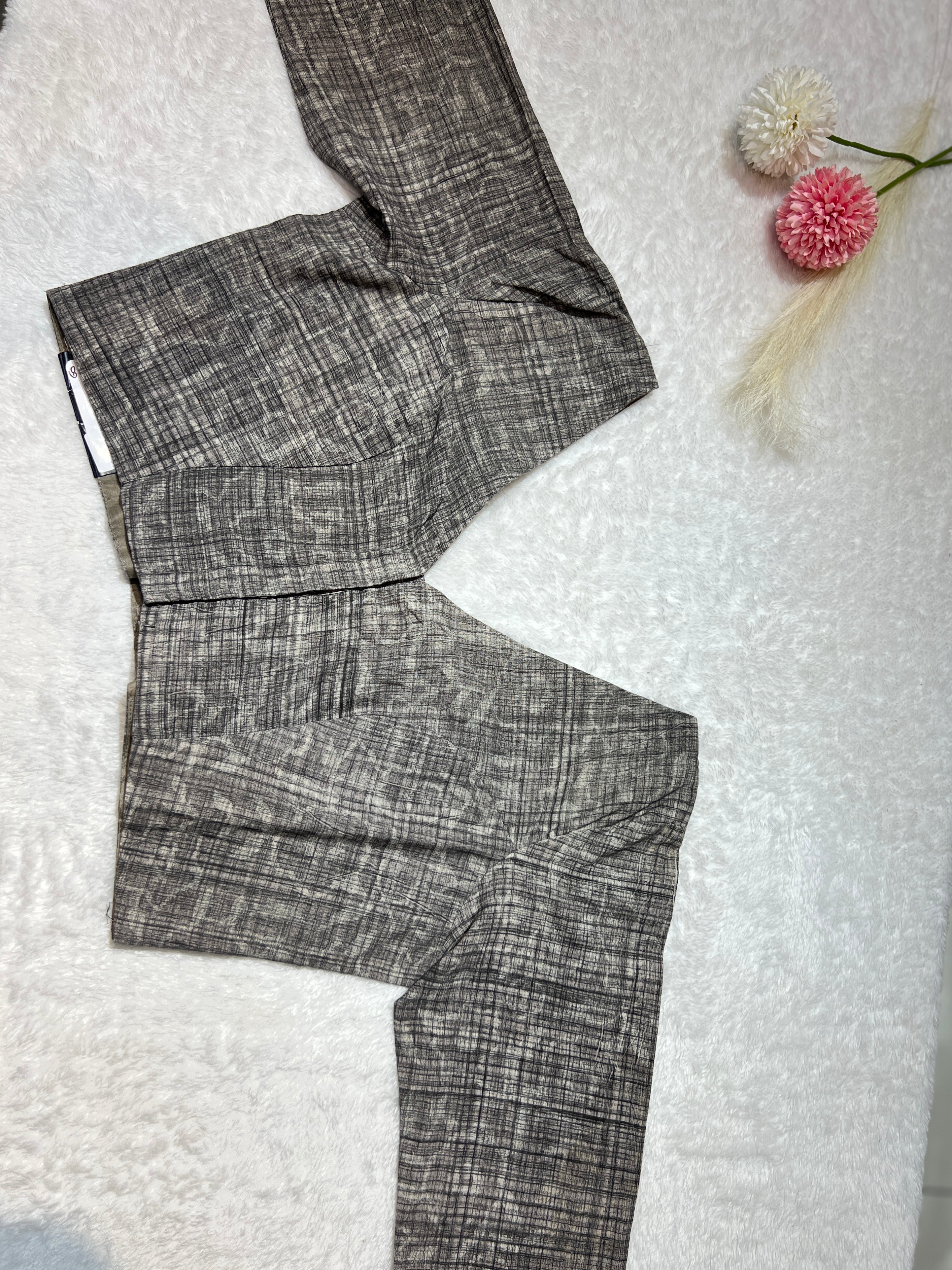 Negative Printed Cotton Stitched Blouse | DNB136