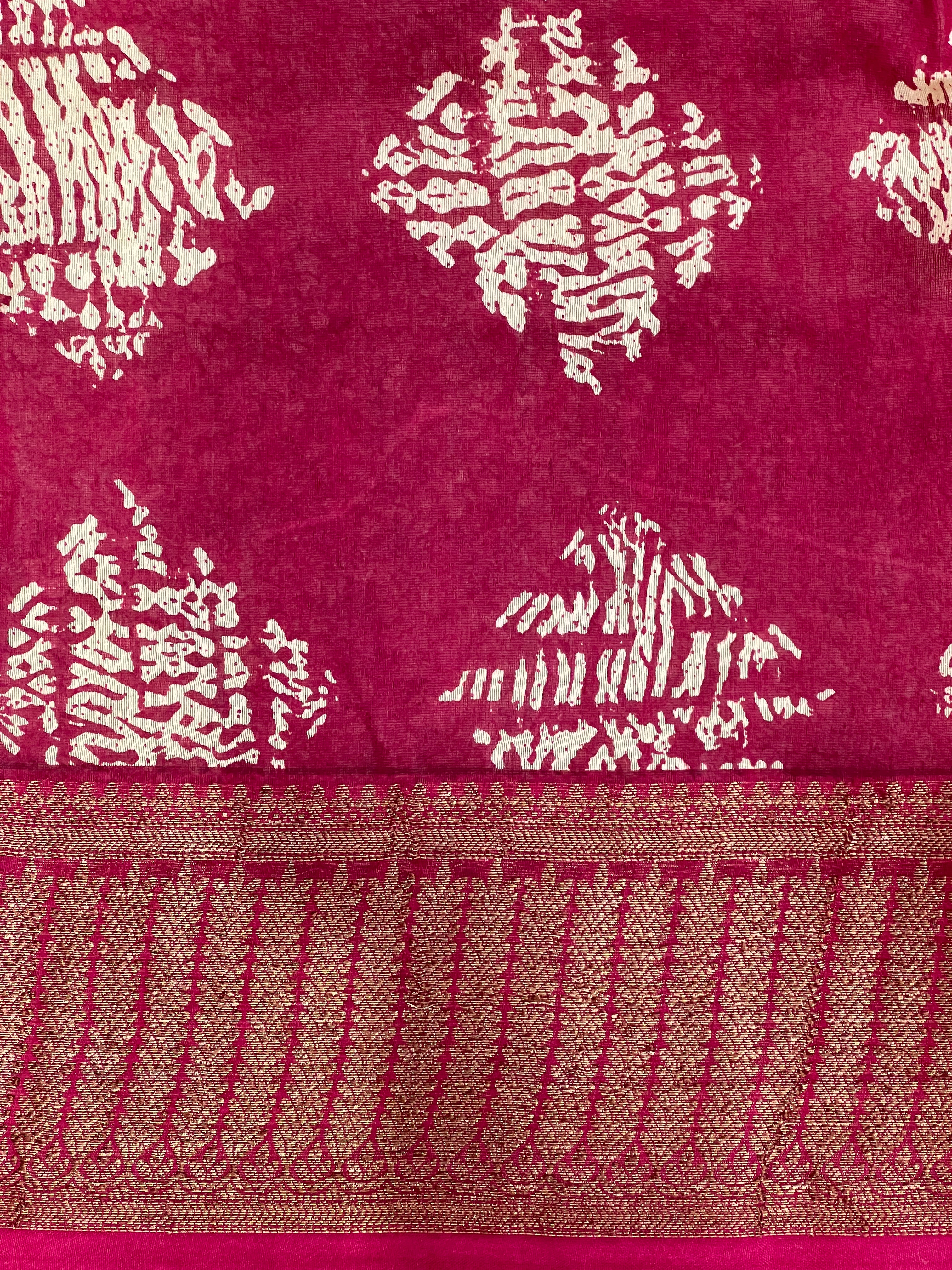 Madhubani Print Patterned Chanderi Saree | RGD934R