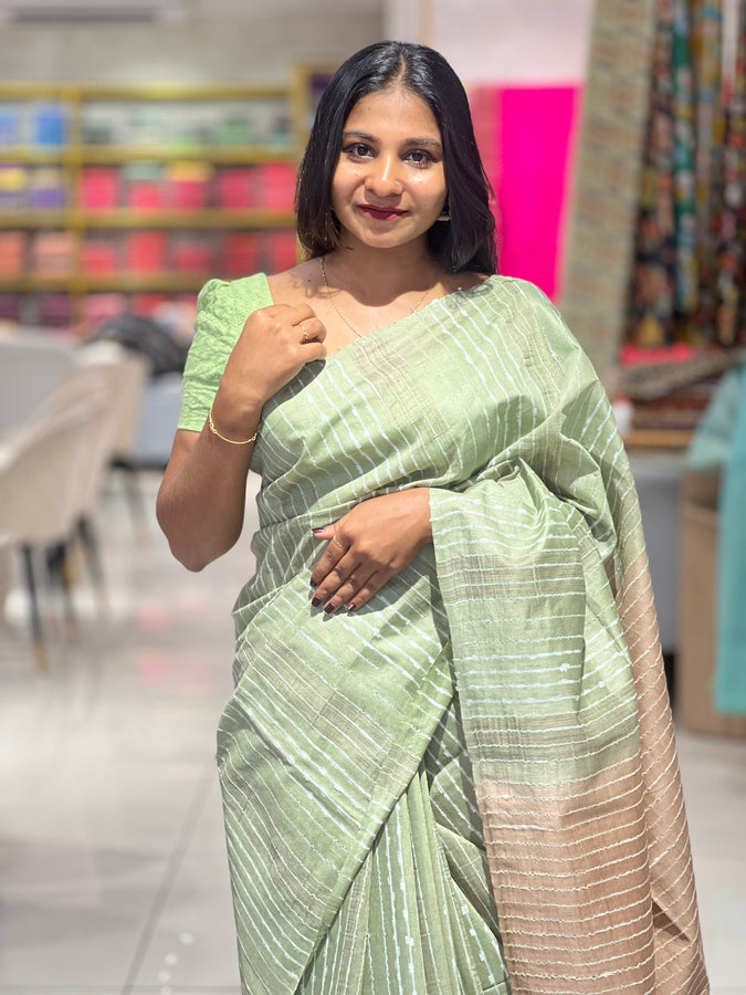 Kesiya Weaved Bhagalpuri Linen Saree | DLS256