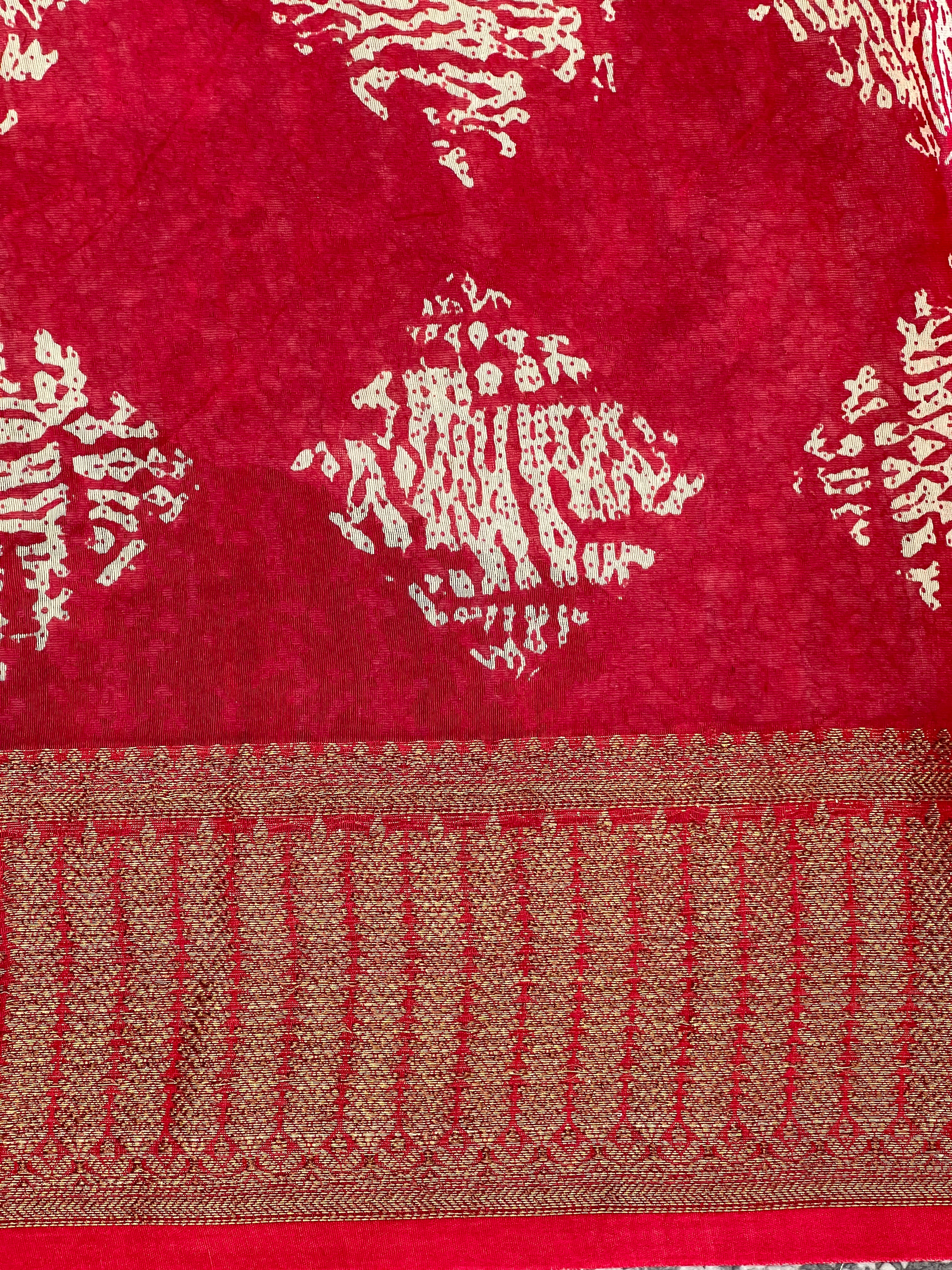 Madhubani Print Patterned Chanderi Saree | RGD937R