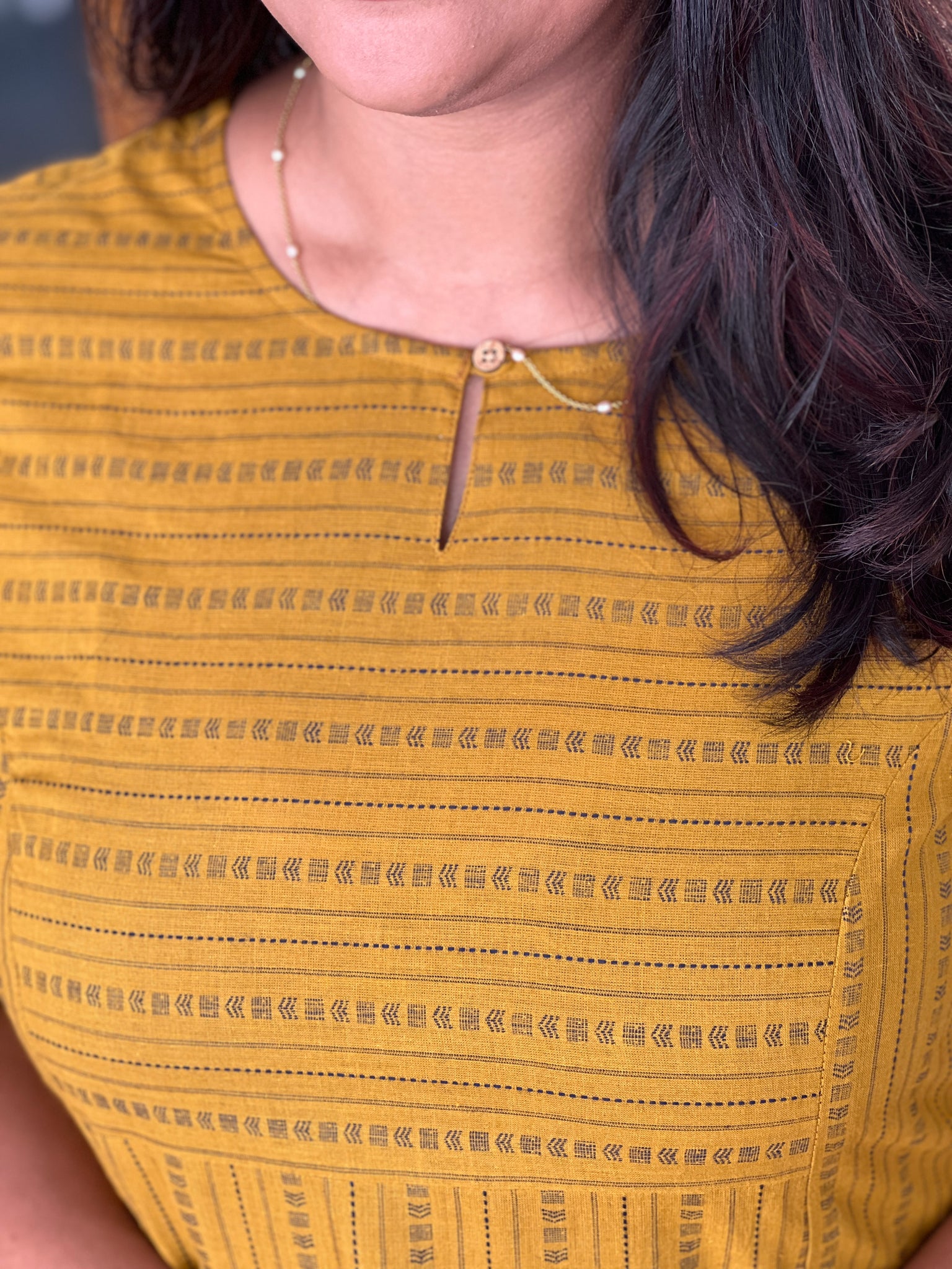 Mustard Yellow Color Cotton Kurta