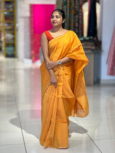 Cutwork Embroidery Chanderi Finish Saree | AHR162