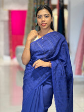 Shiffli Embroidery Pattern Semi Tussar Saree | YNG156