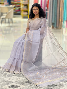 Sequence Weaved Kora Banarasi Saree | RGD270
