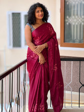 Dobby Weave Crepe saree | ACT974