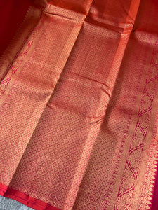 Golden Zari Woven Handloom Kanchipuram Saree | OM215