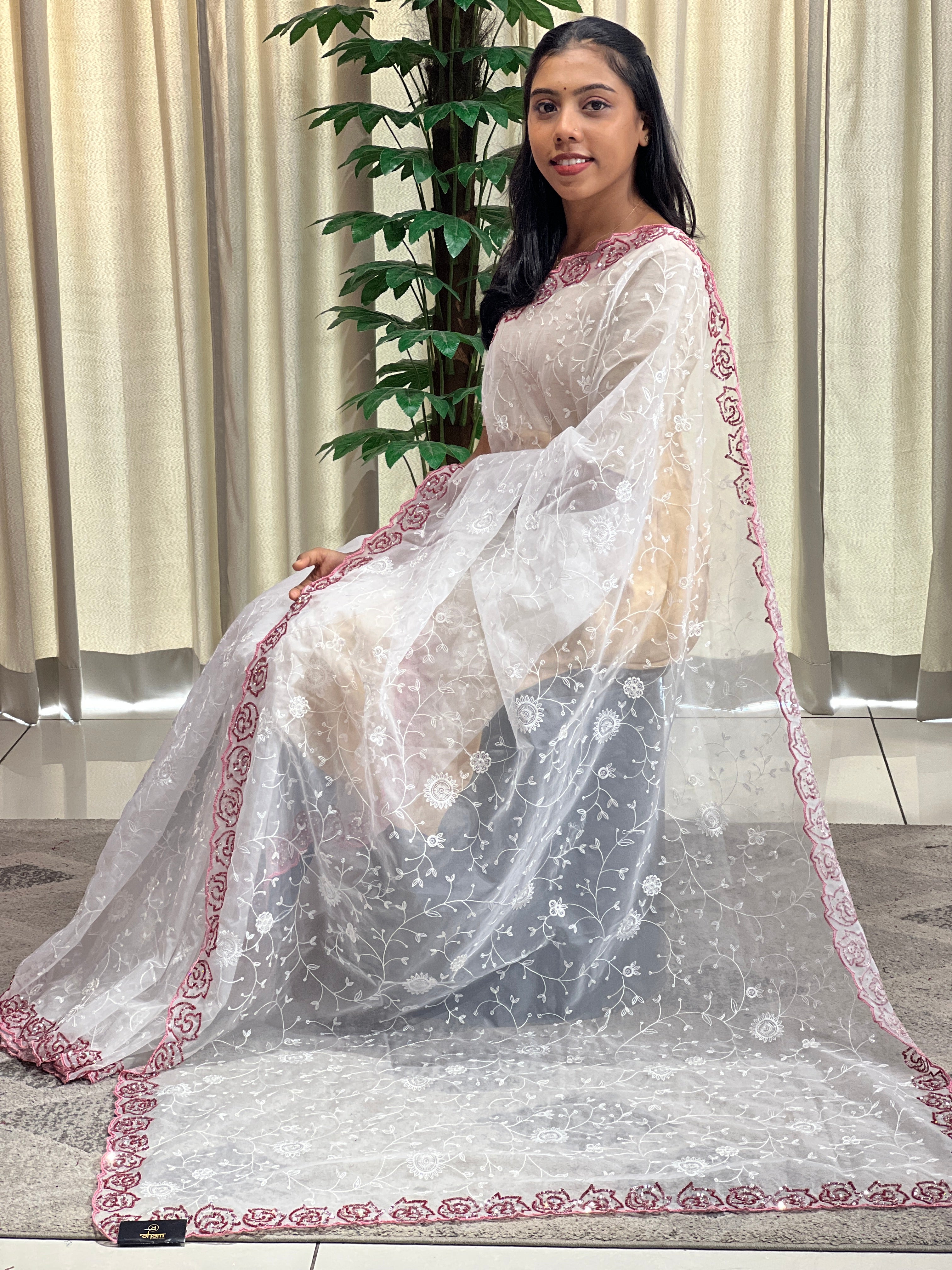 Party Wear Organza Saree | SBP1028