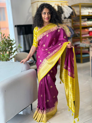 Banarasi Weaved Semi Tussar Saree | NN194