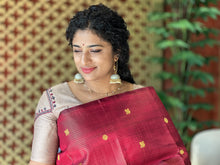 Stripe Pattern With Buta Weaved Kanchipuram Saree | OM205