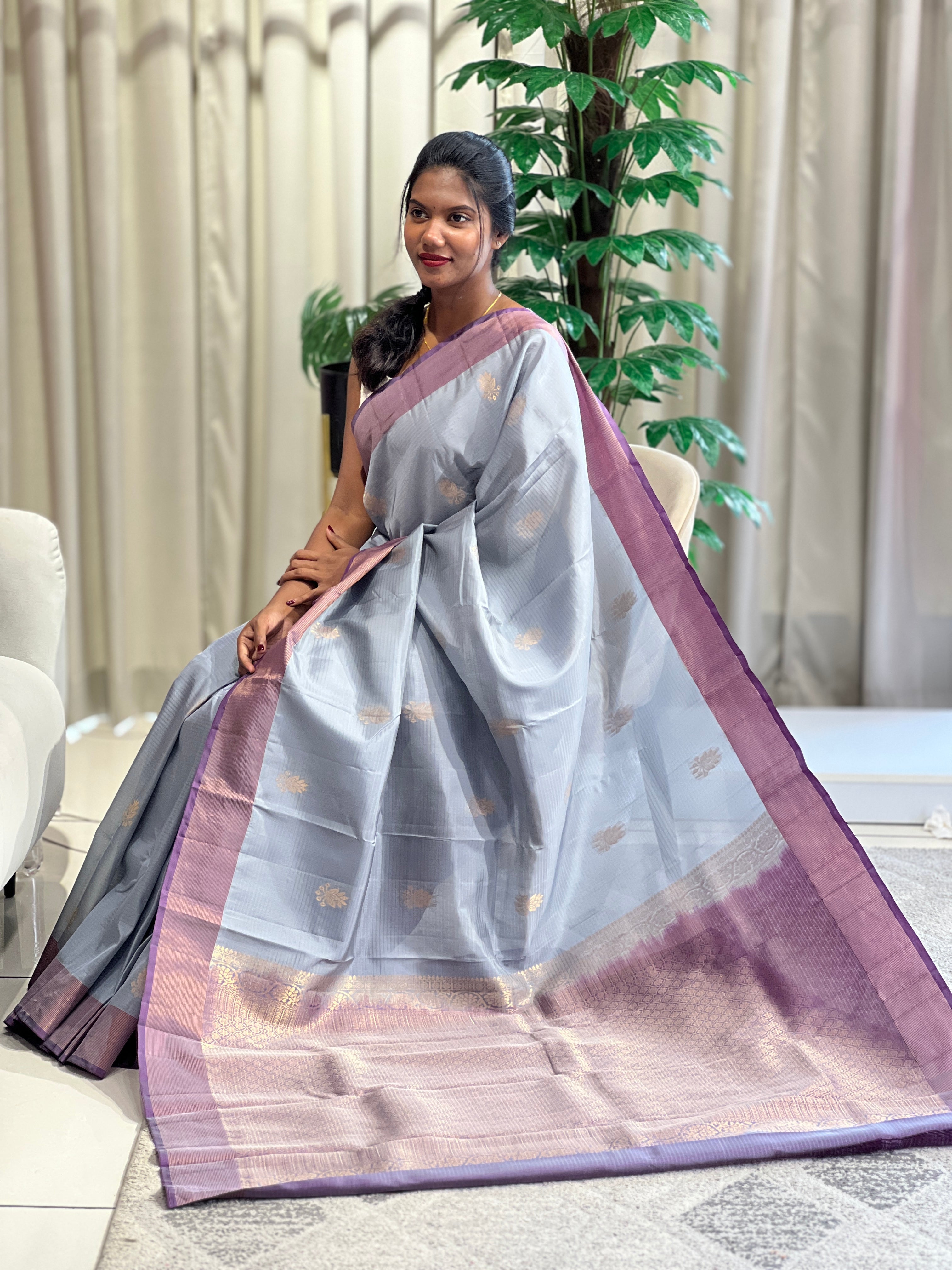 Soft Silk saree with Contrast Borders | KSO112