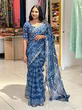 Screen Print With Zari Border Detailed Kota Saree | VFC493